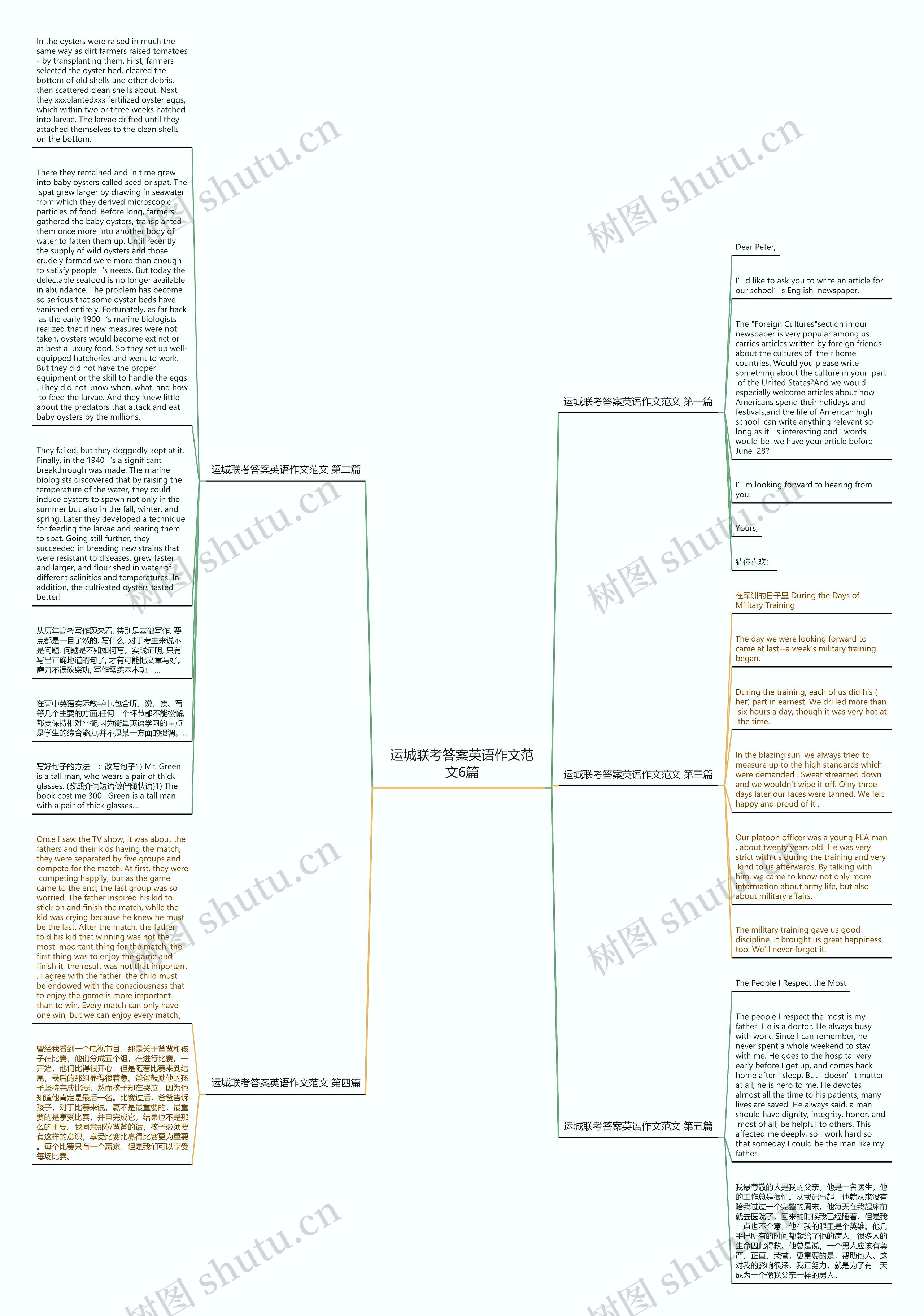 运城联考答案英语作文范文6篇思维导图