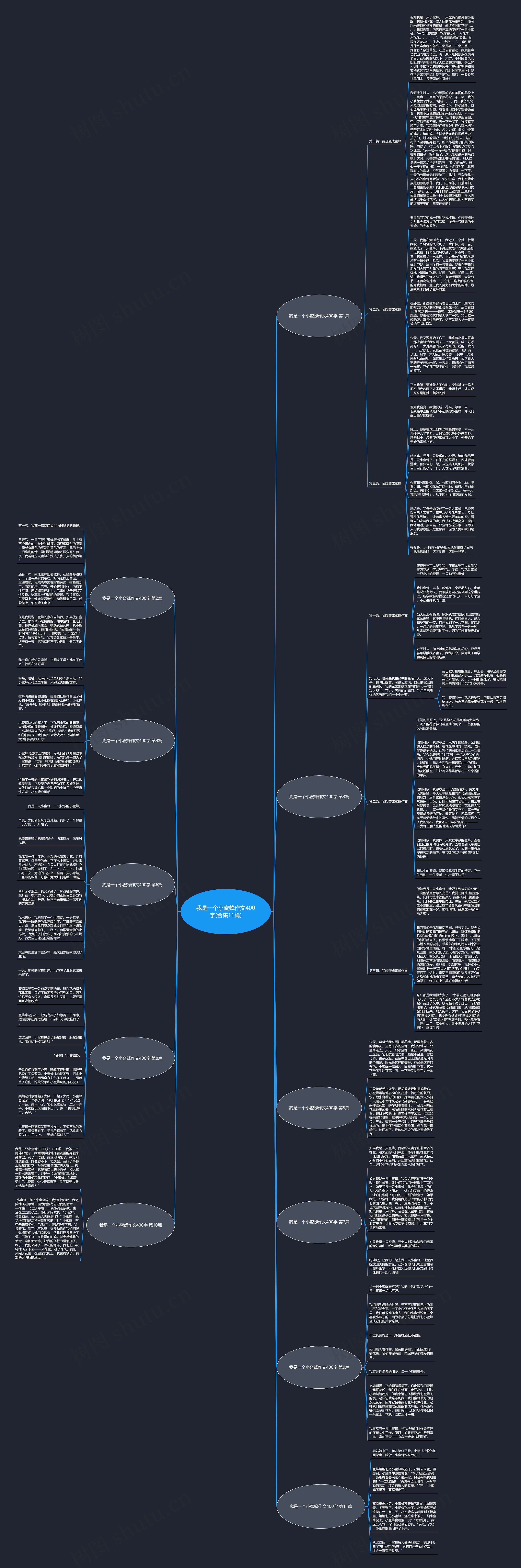 我是一个小蜜蜂作文400字(合集11篇)思维导图