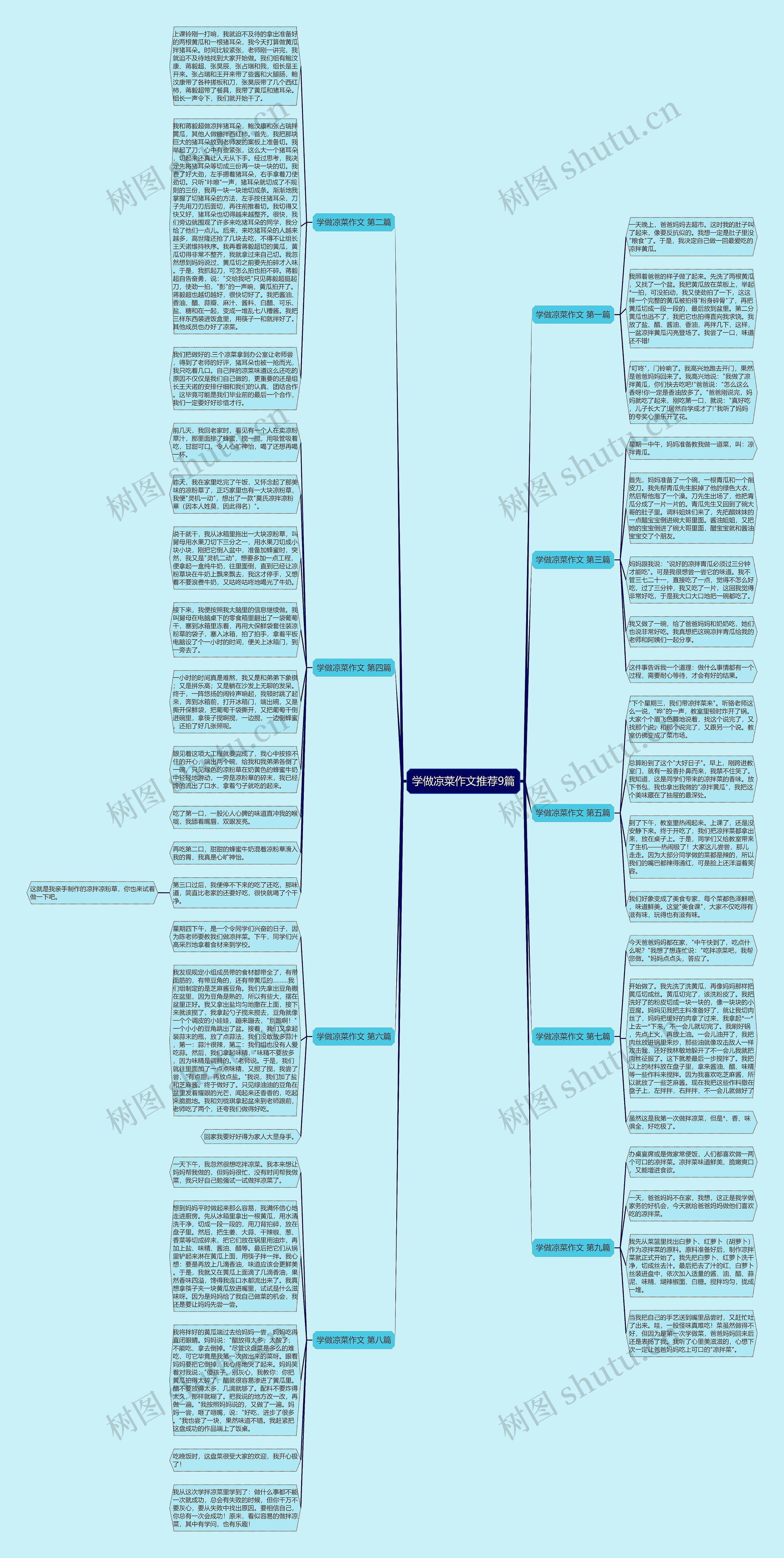 学做凉菜作文推荐9篇思维导图