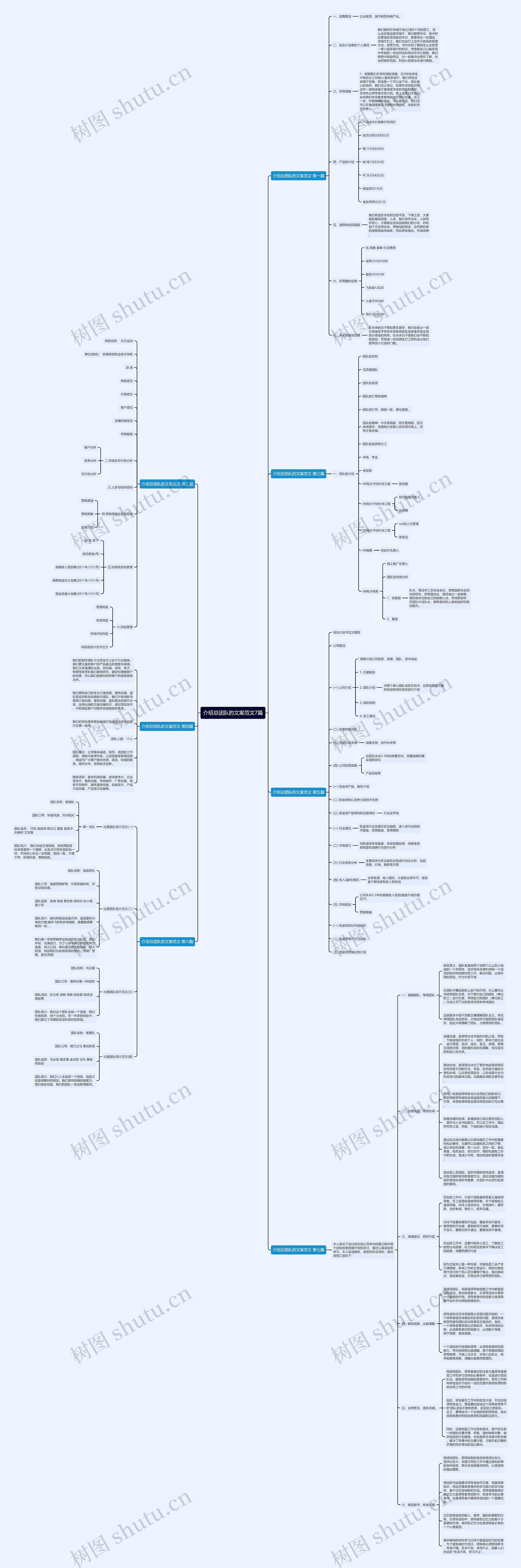 介绍总团队的文案范文7篇思维导图