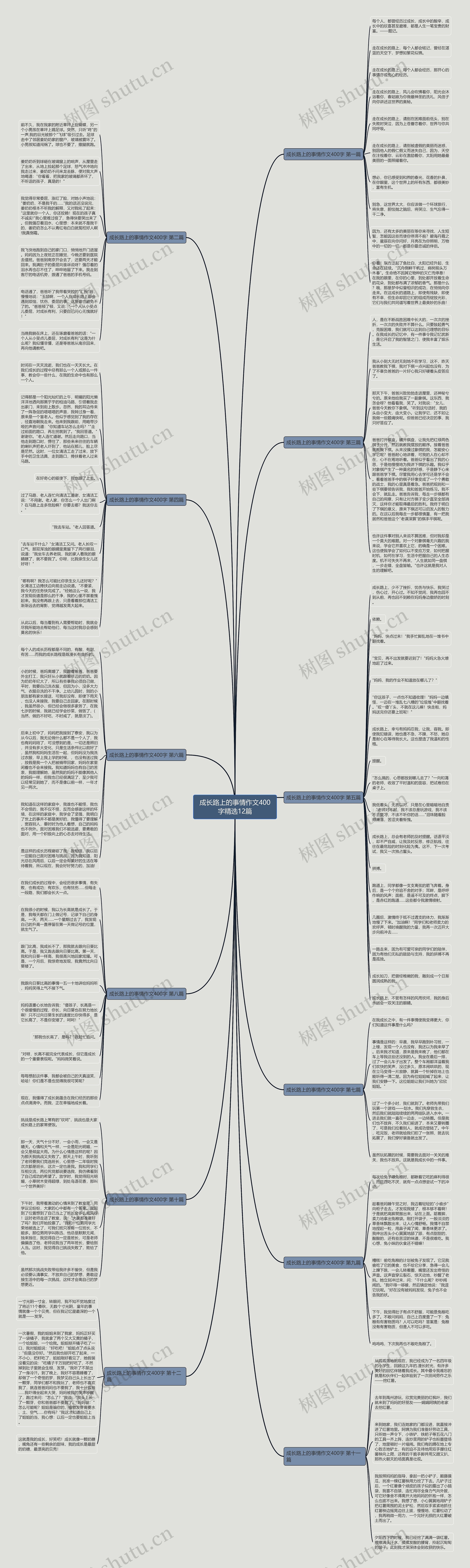 成长路上的事情作文400字精选12篇思维导图