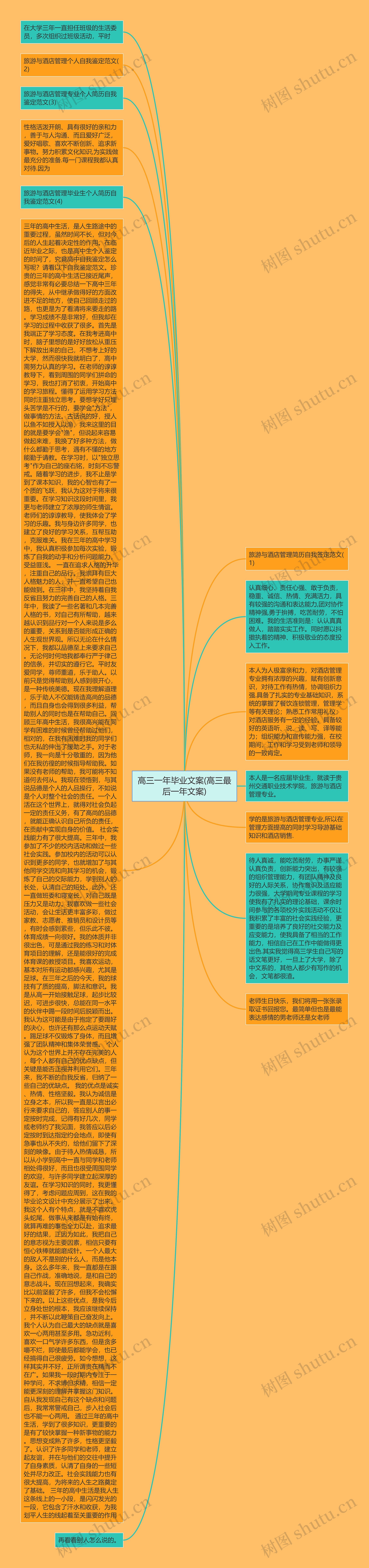 高三一年毕业文案(高三最后一年文案)思维导图