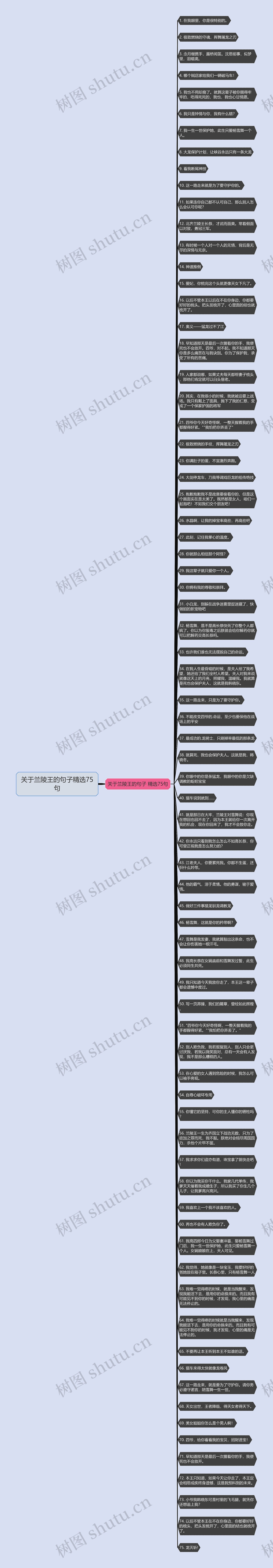 关于兰陵王的句子精选75句思维导图