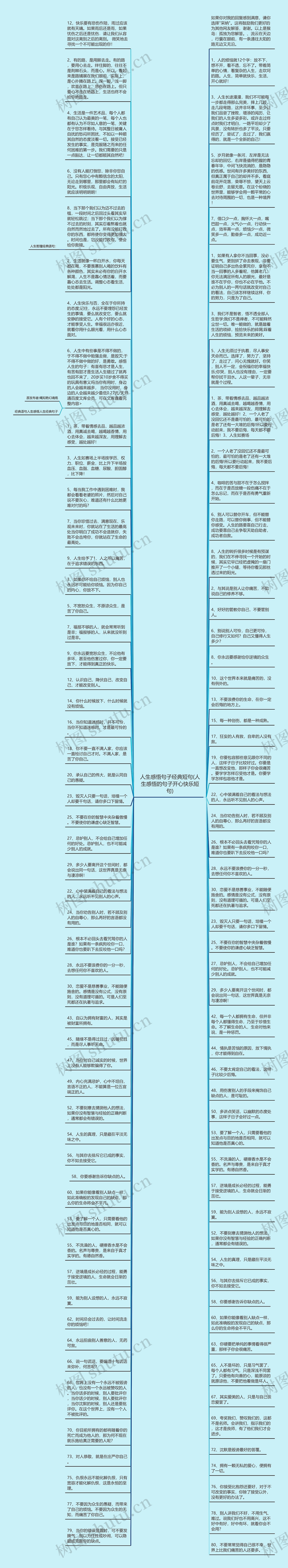 人生感悟句子经典短句(人生感悟的句子开心快乐短句)思维导图