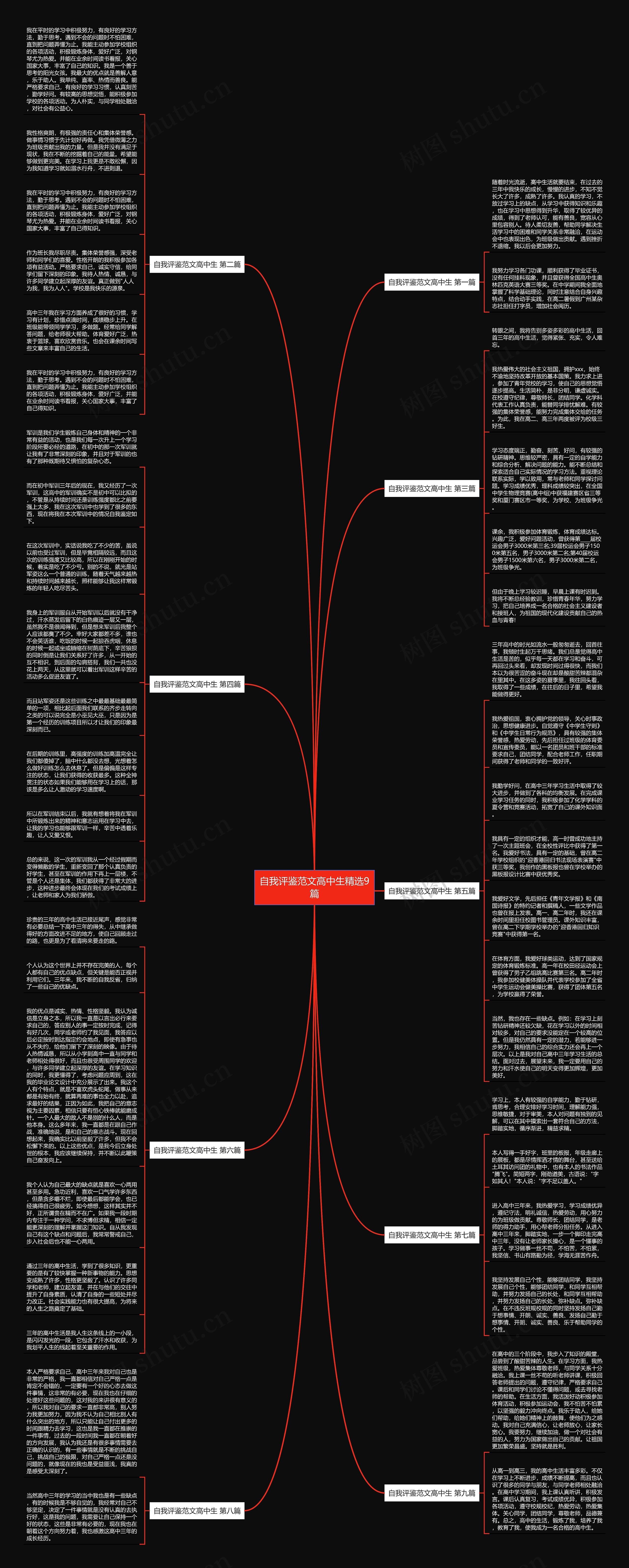 自我评鉴范文高中生精选9篇思维导图