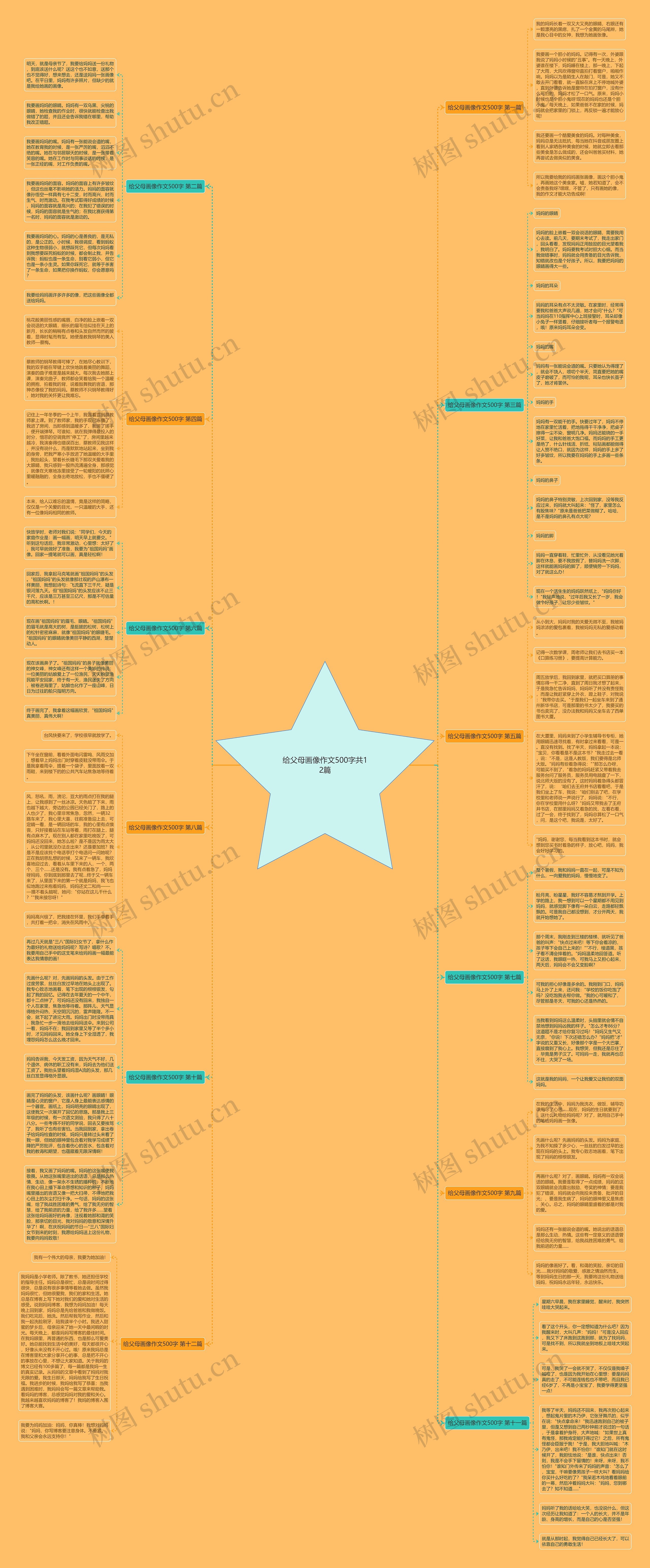 给父母画像作文500字共12篇思维导图