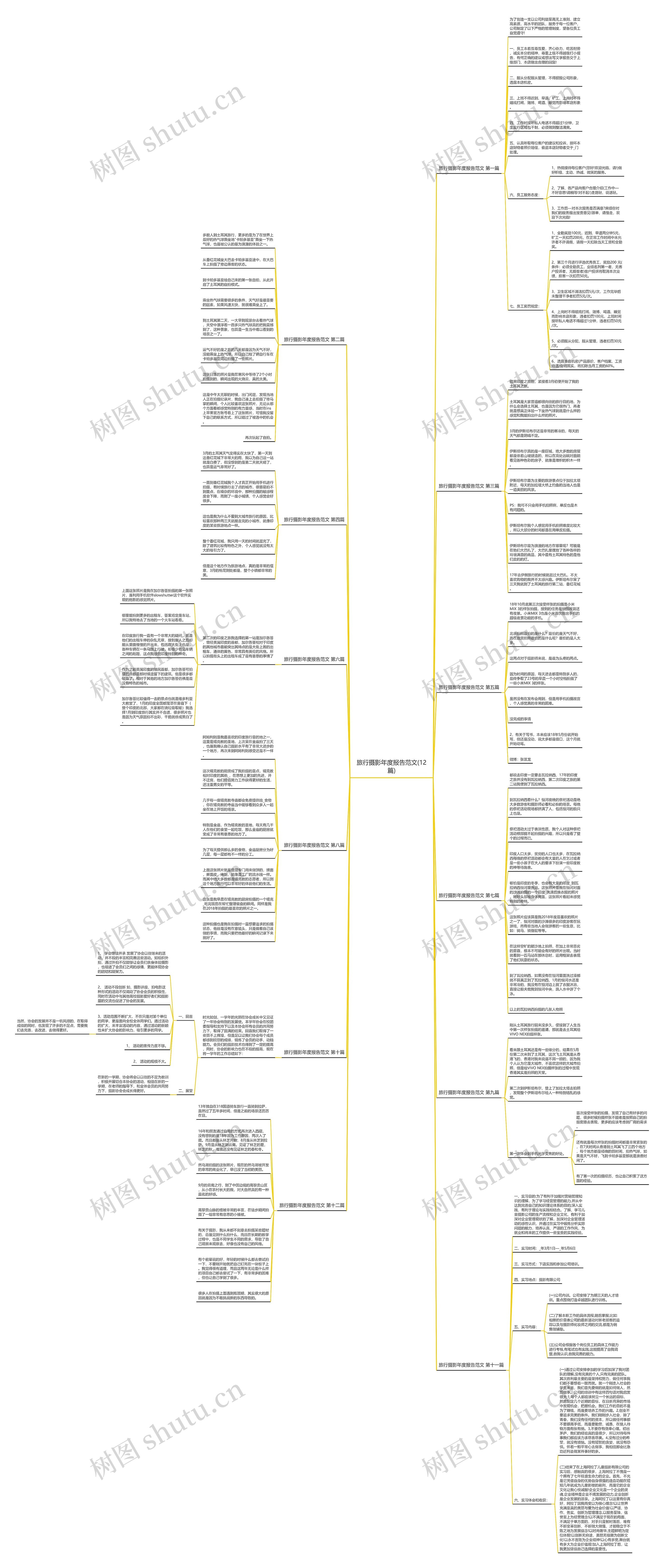 旅行摄影年度报告范文(12篇)思维导图