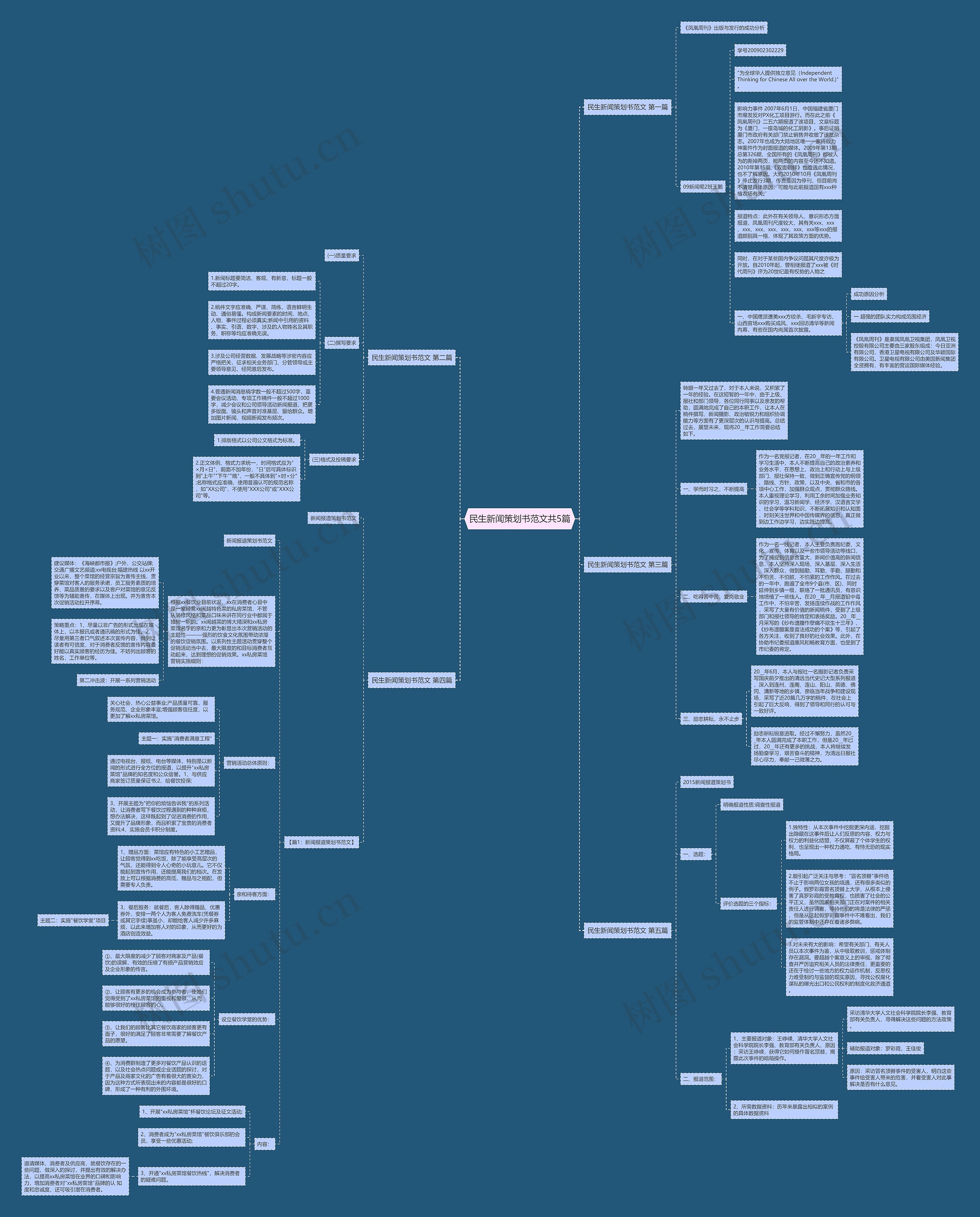 民生新闻策划书范文共5篇思维导图