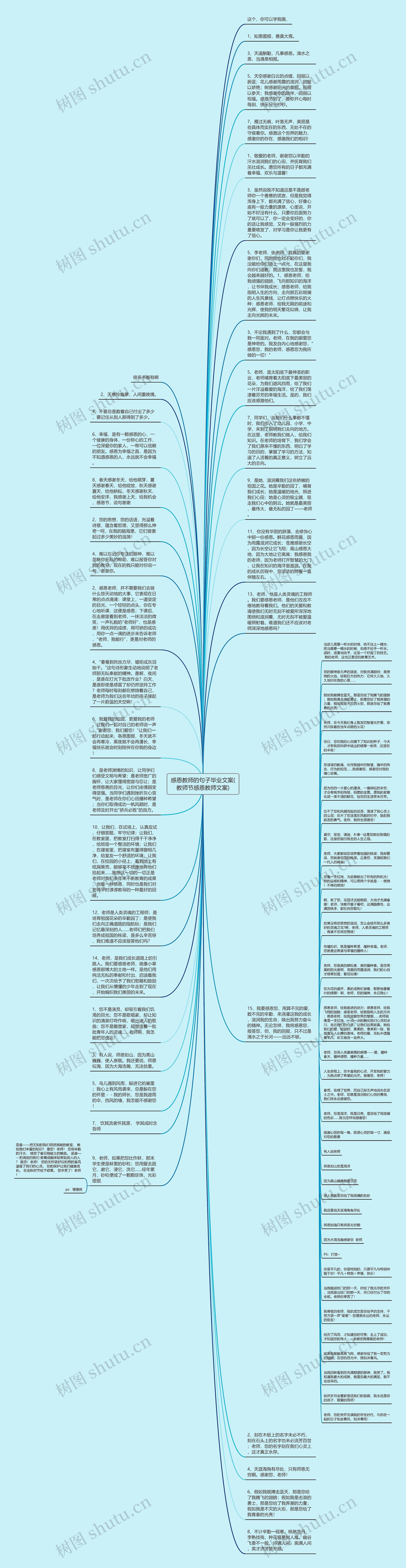 感恩教师的句子毕业文案(教师节感恩教师文案)思维导图
