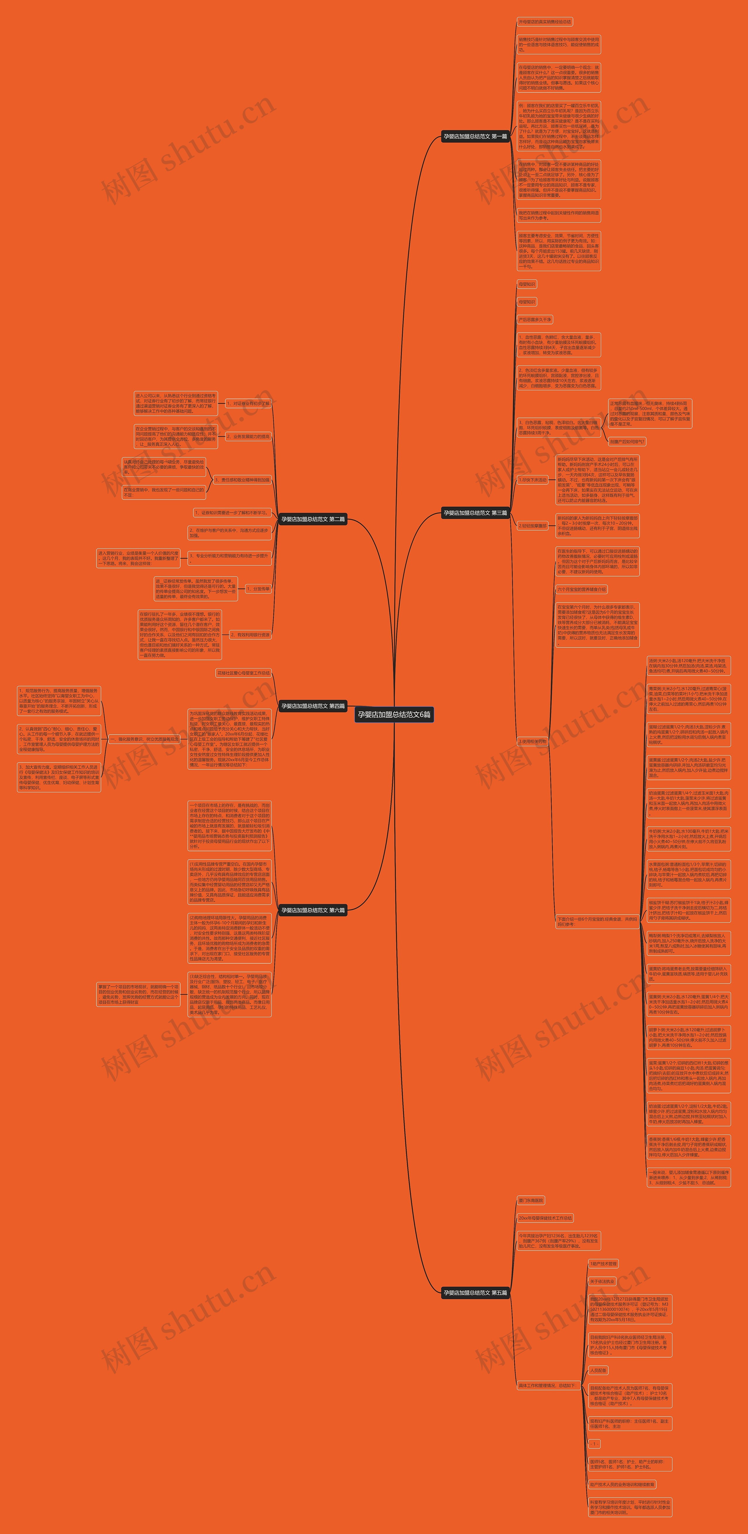 孕婴店加盟总结范文6篇思维导图