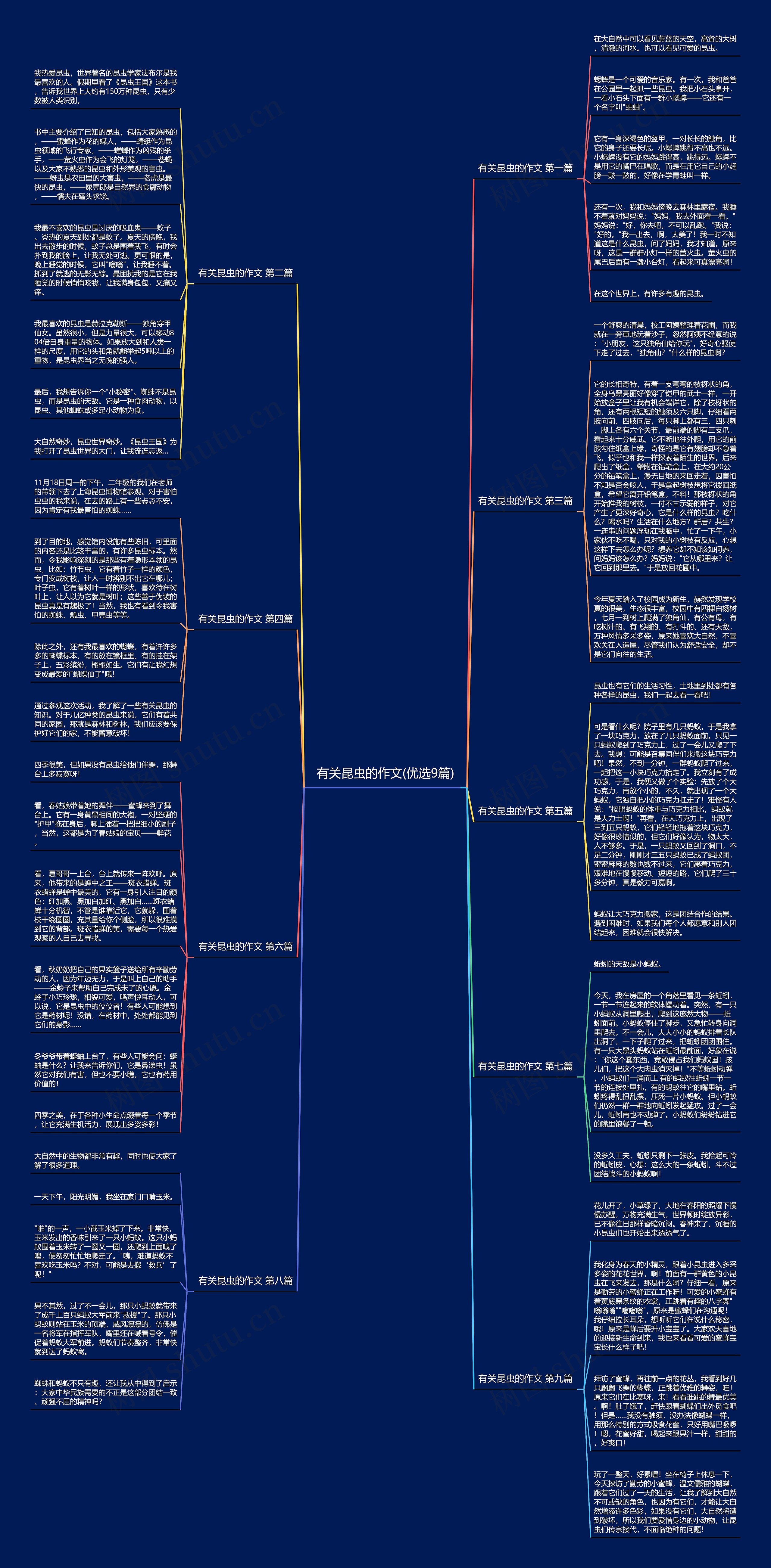 有关昆虫的作文(优选9篇)思维导图