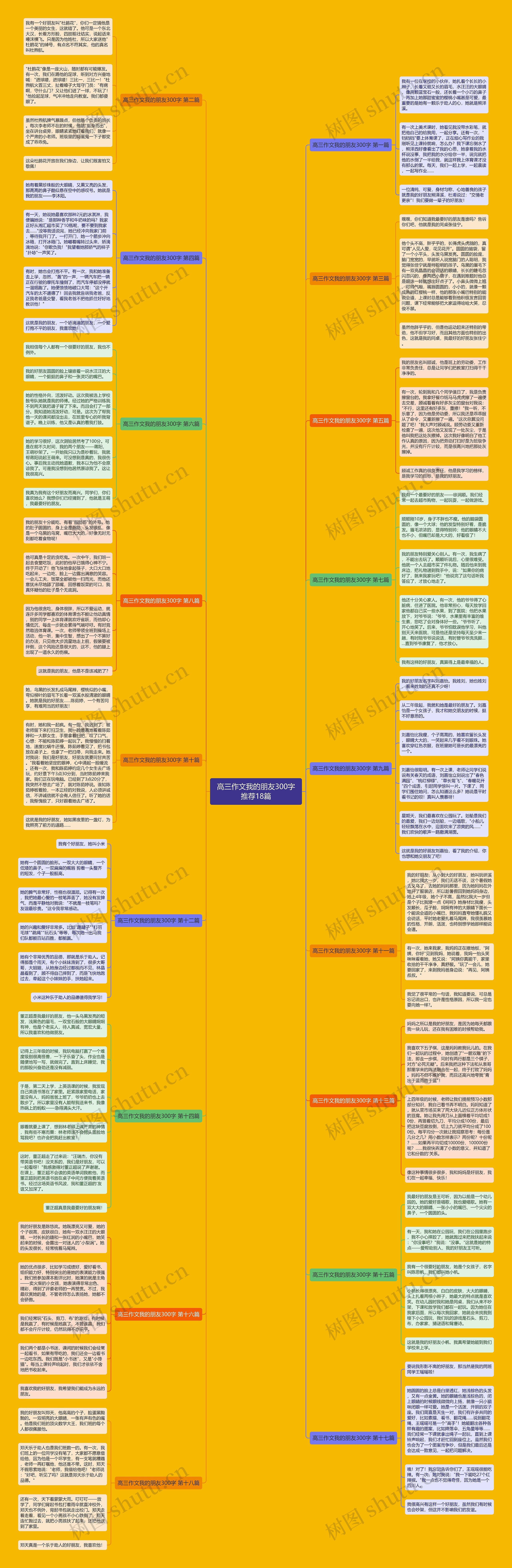 高三作文我的朋友300字推荐18篇思维导图