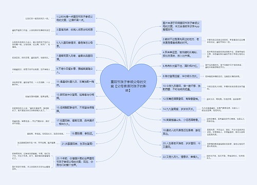 重阳节孩子孝顺父母的文案【父母言语对孩子的影响】