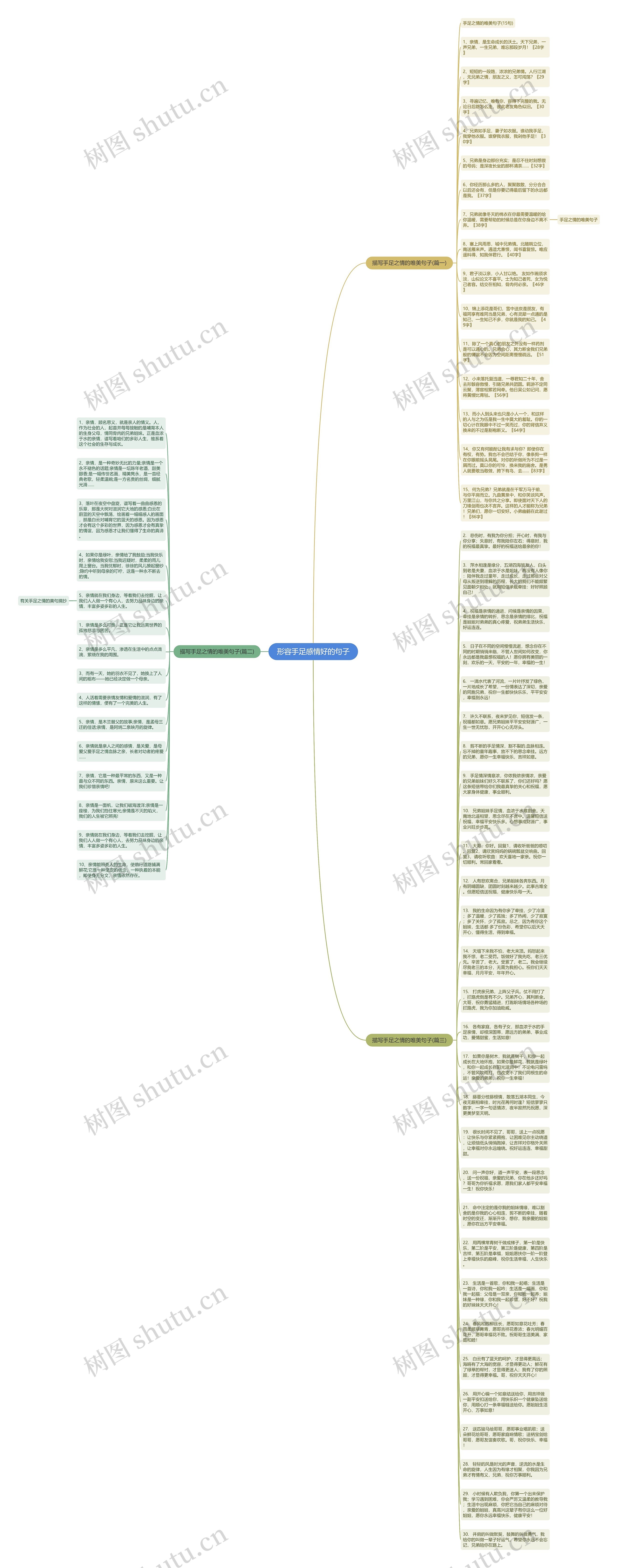 形容手足感情好的句子思维导图