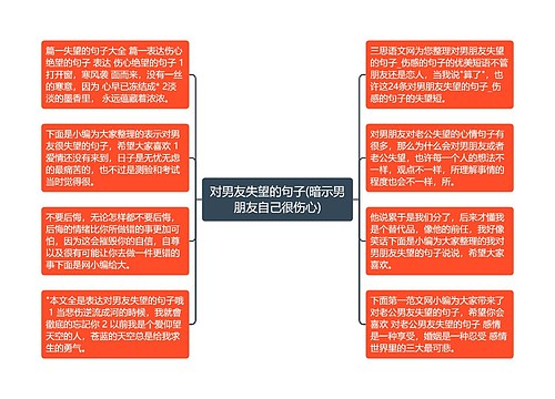 对男友失望的句子(暗示男朋友自己很伤心)