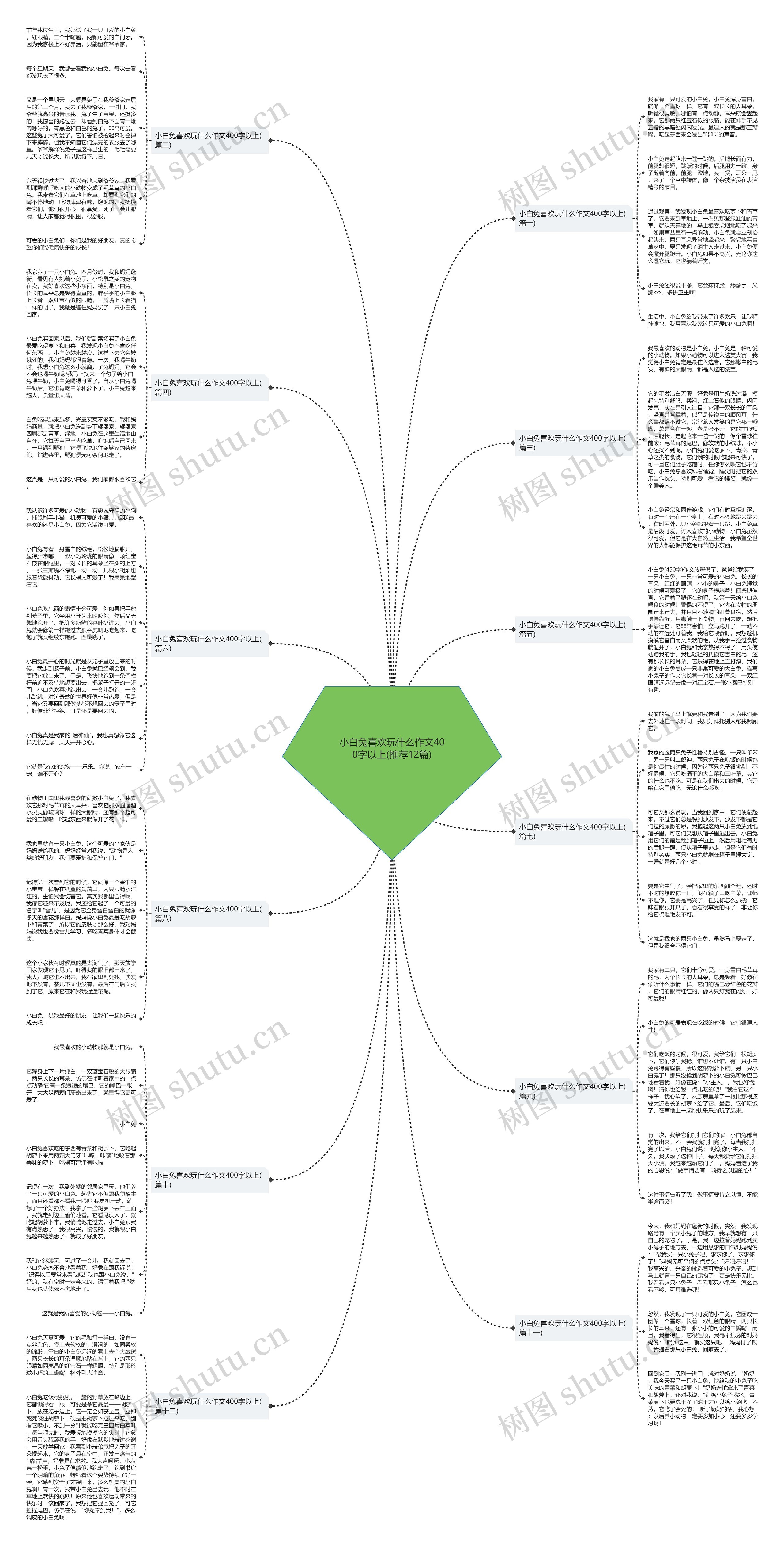 小白兔喜欢玩什么作文400字以上(推荐12篇)思维导图