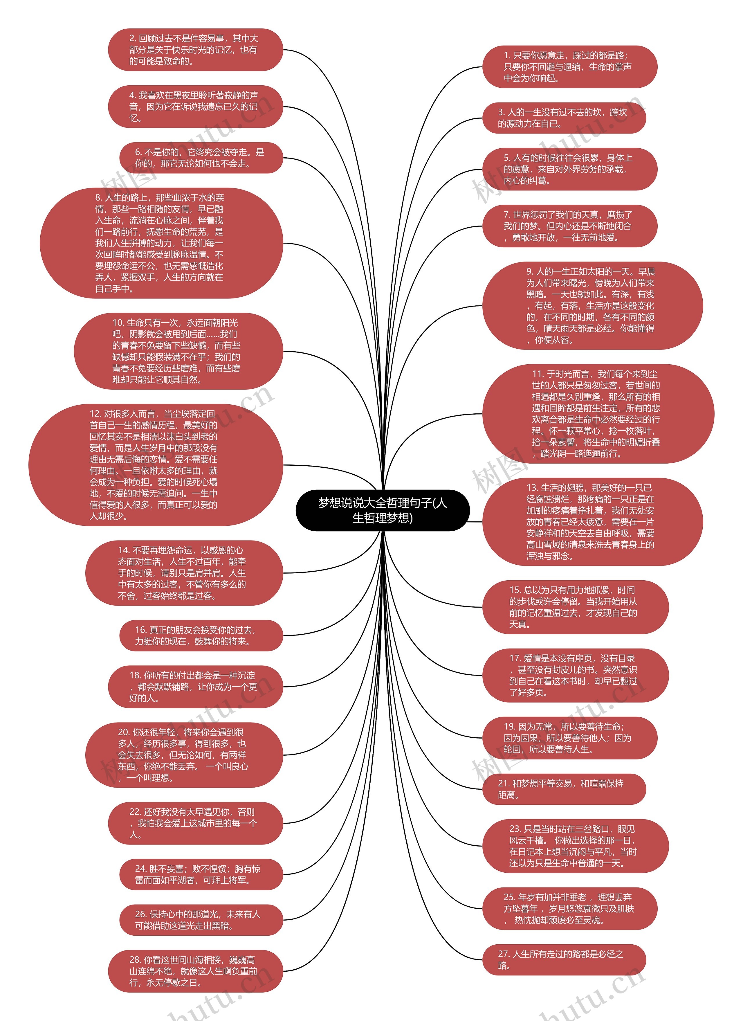 梦想说说大全哲理句子(人生哲理梦想)思维导图