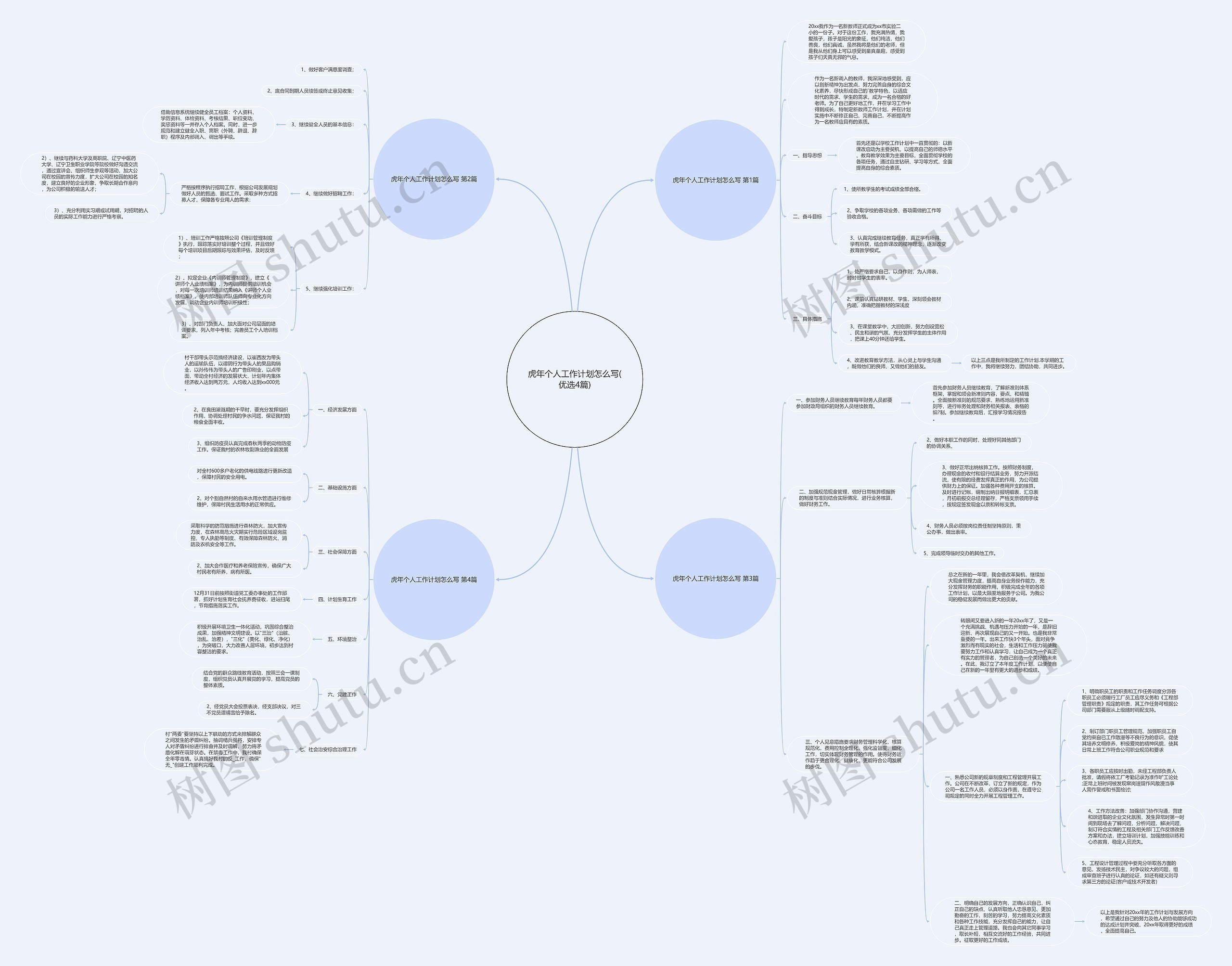 虎年个人工作计划怎么写(优选4篇)思维导图
