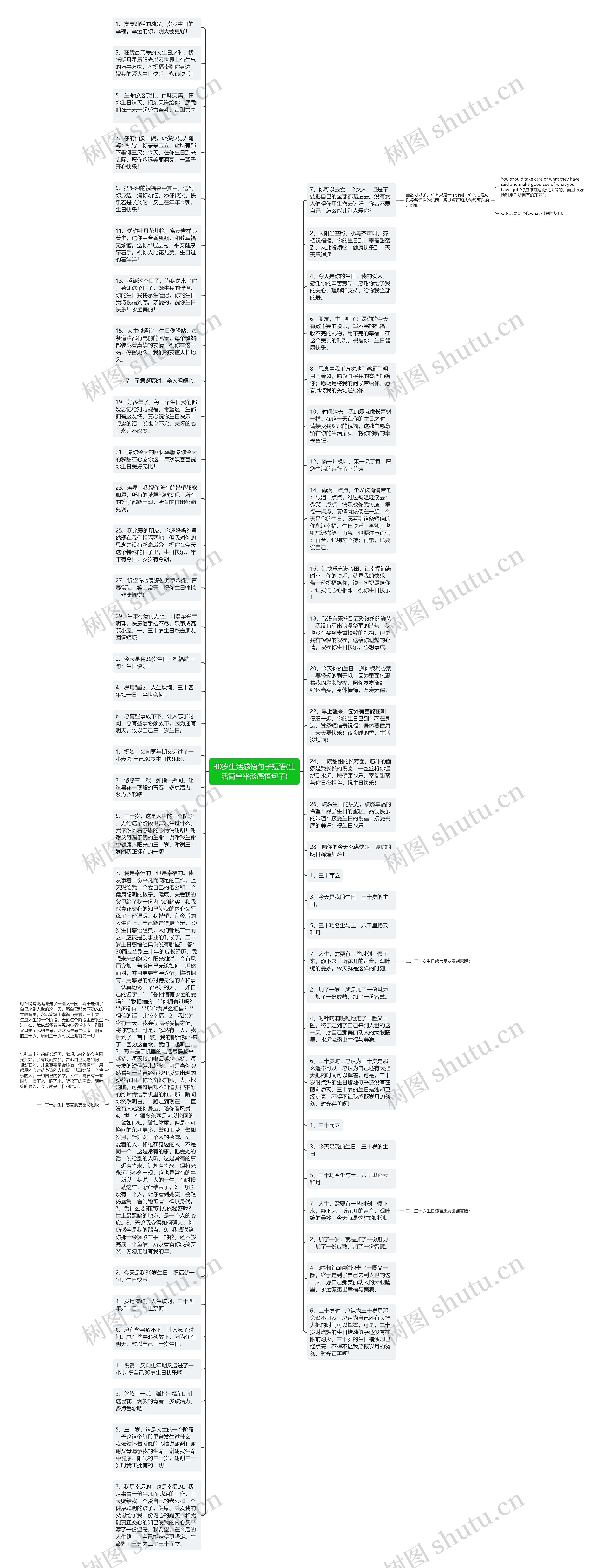 30岁生活感悟句子短语(生活简单平淡感悟句子)思维导图