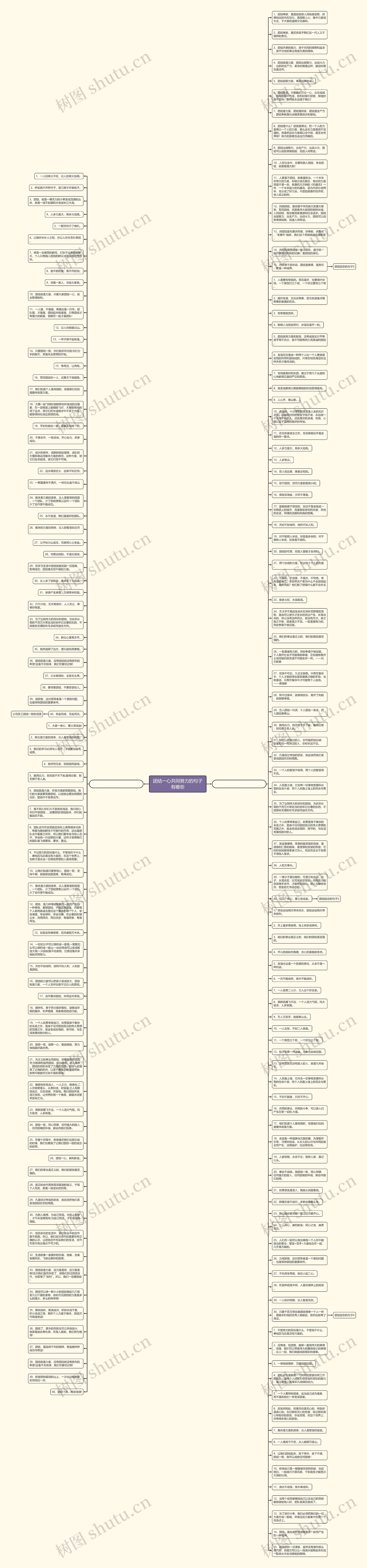 团结一心共同努力的句子有哪些思维导图