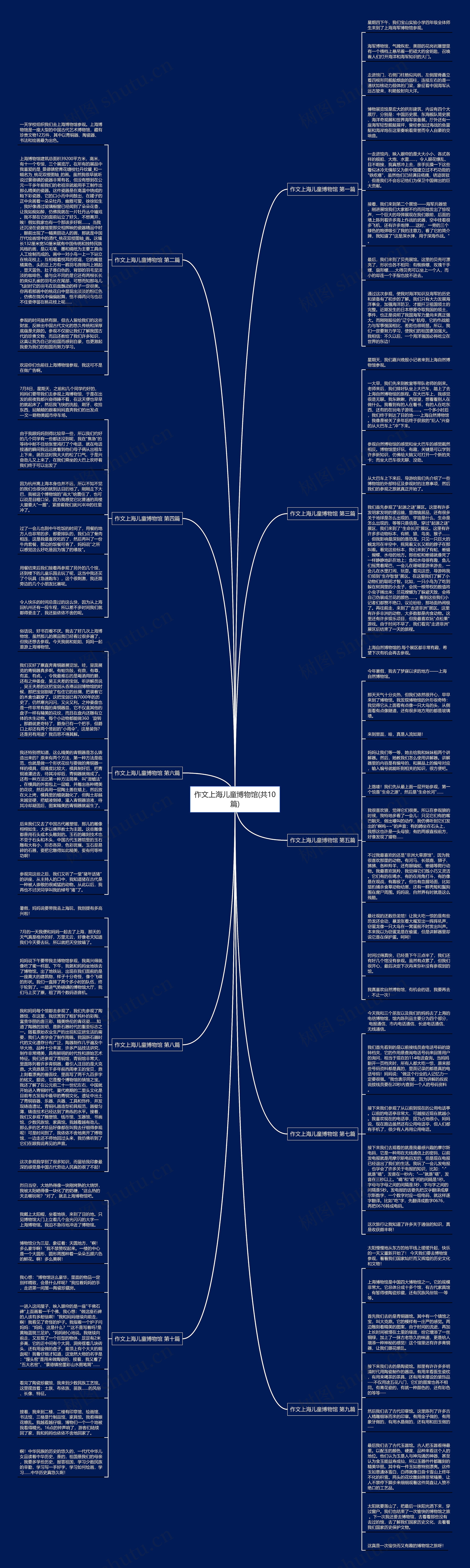作文上海儿童博物馆(共10篇)思维导图