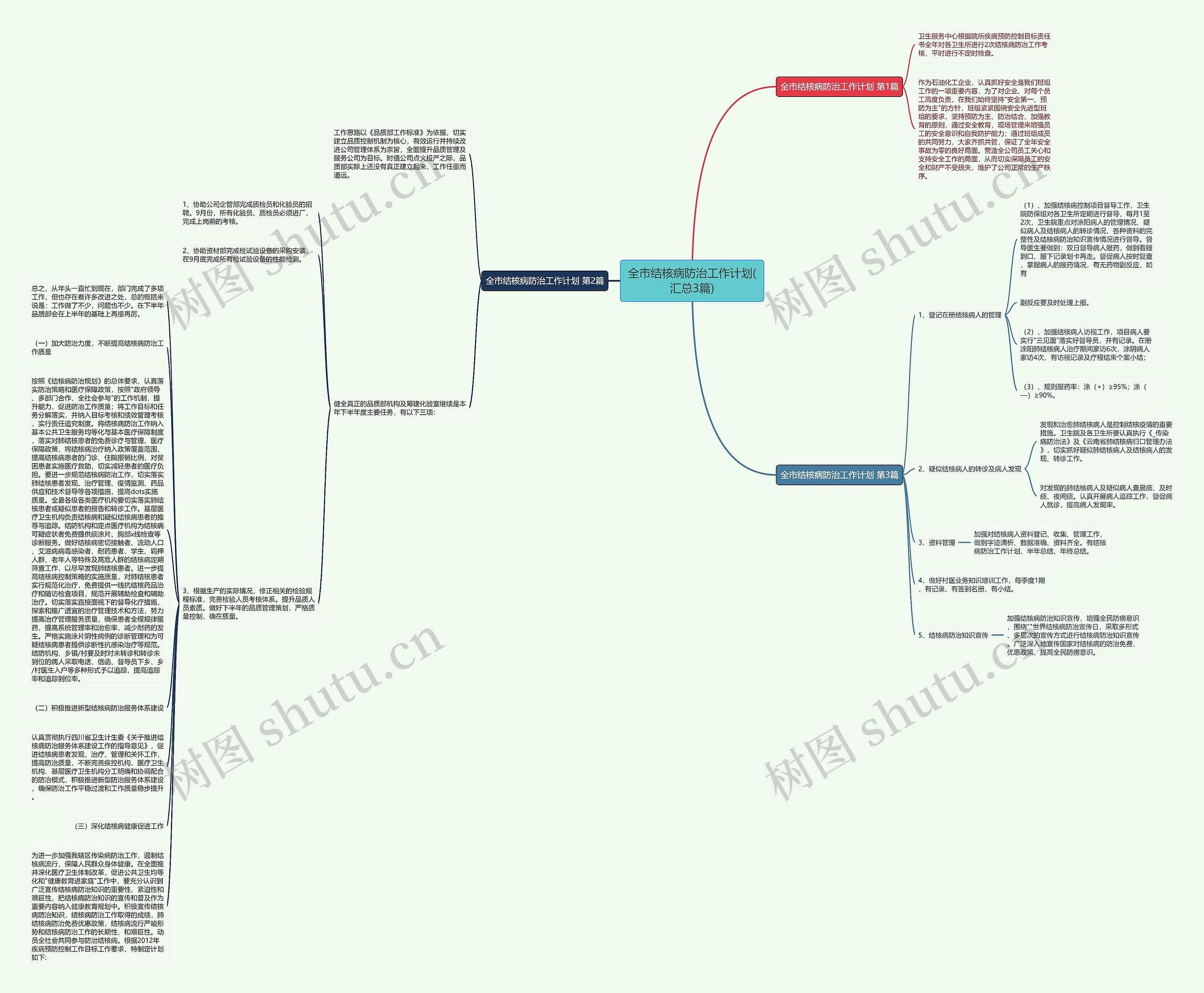 全市结核病防治工作计划(汇总3篇)思维导图