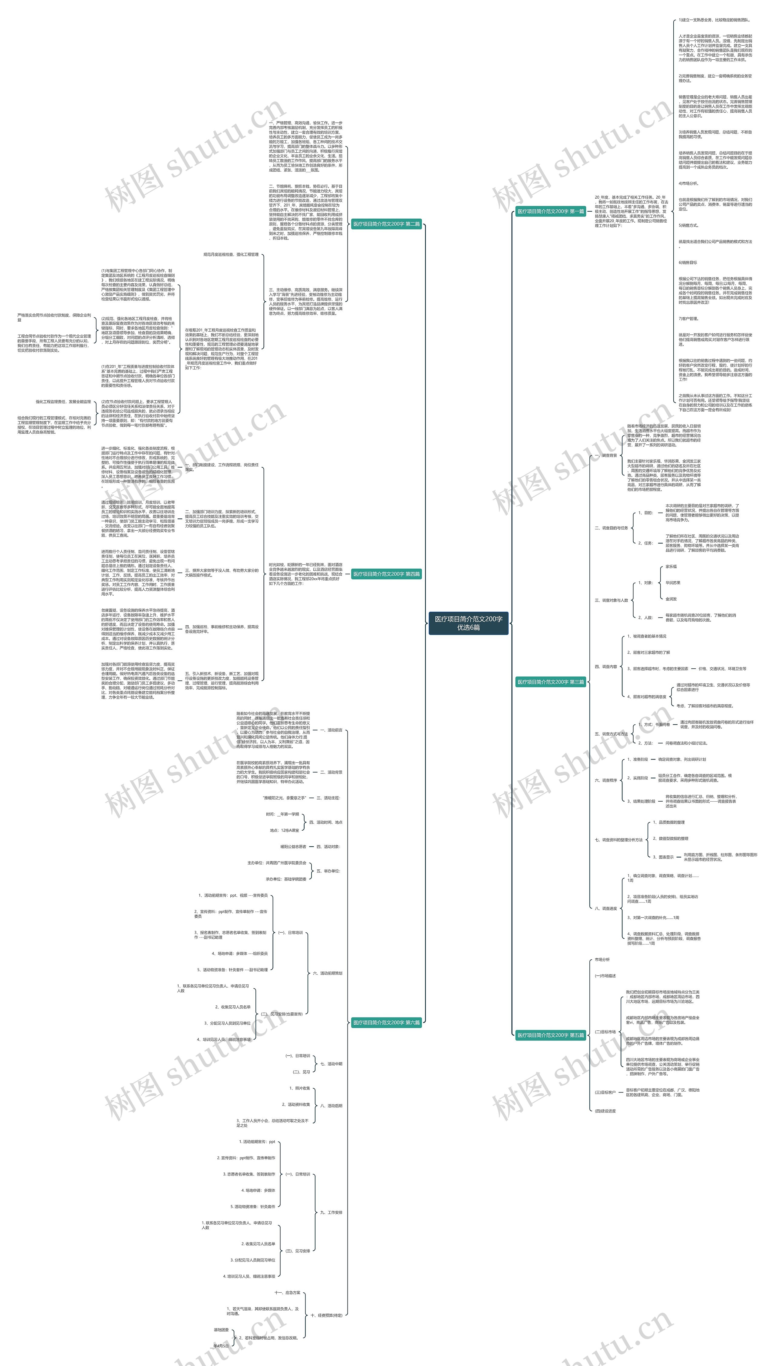 医疗项目简介范文200字优选6篇思维导图