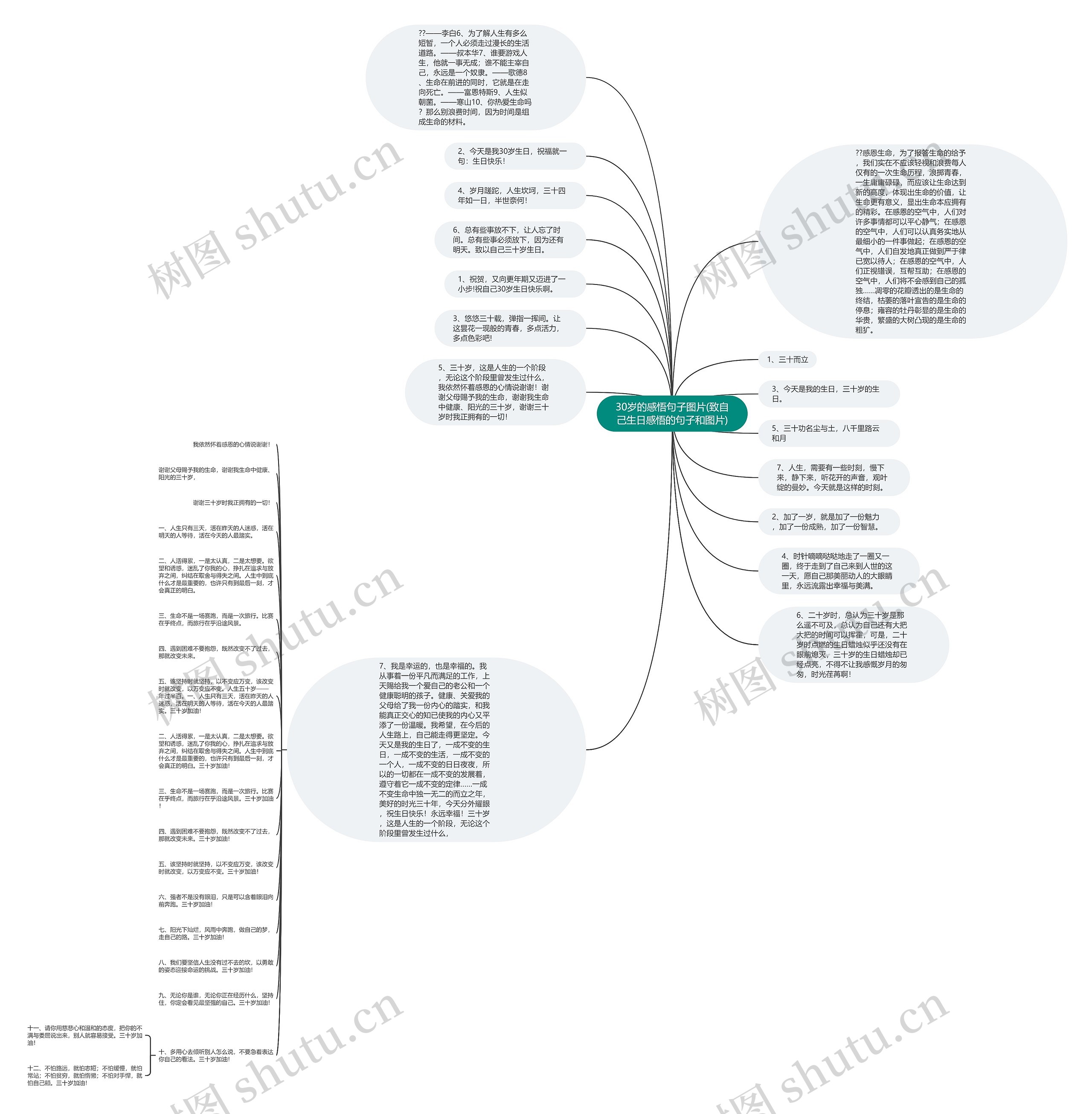 30岁的感悟句子图片(致自己生日感悟的句子和图片)思维导图