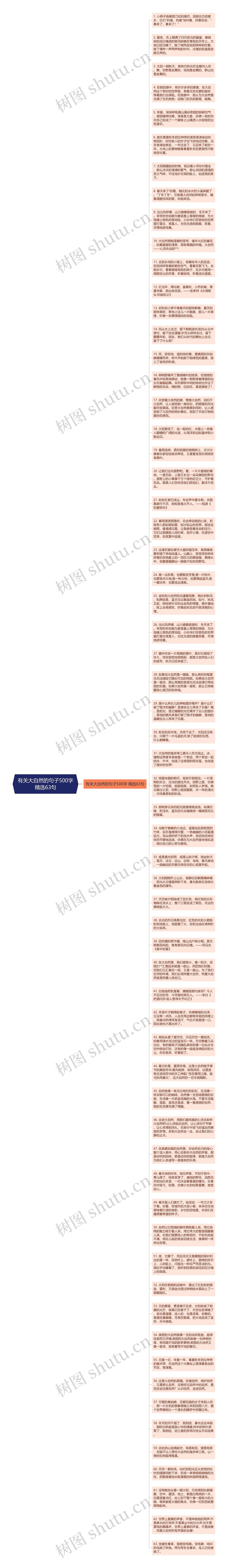 有关大自然的句子500字精选63句思维导图