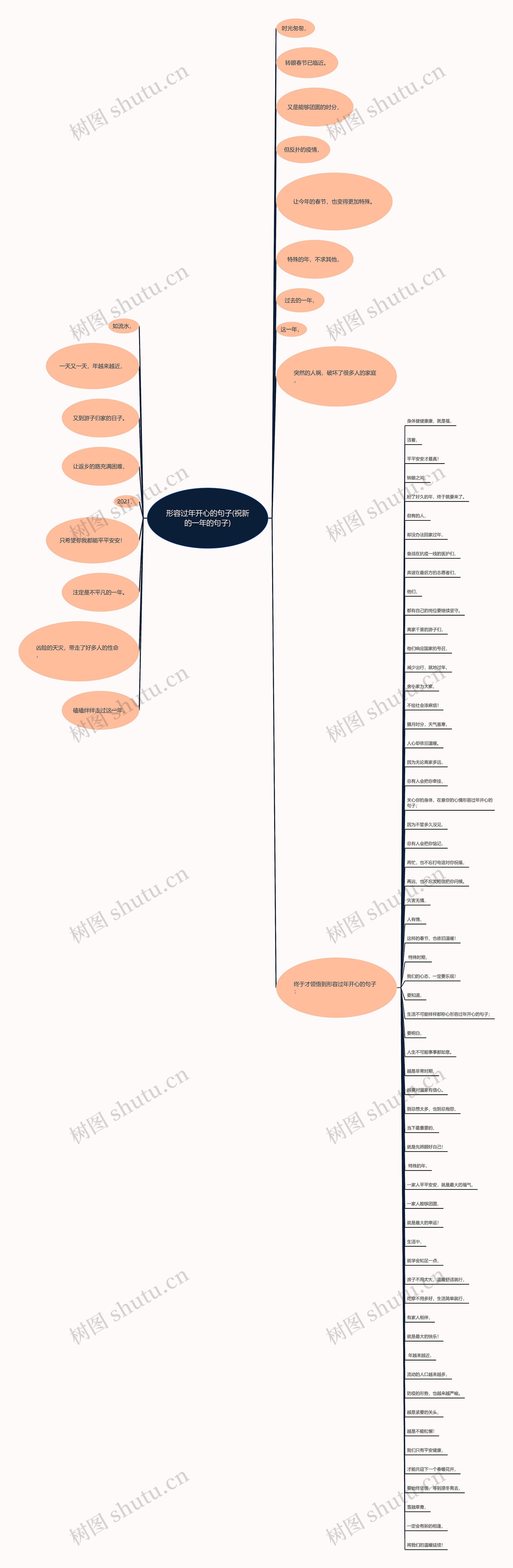 形容过年开心的句子(祝新的一年的句子)思维导图