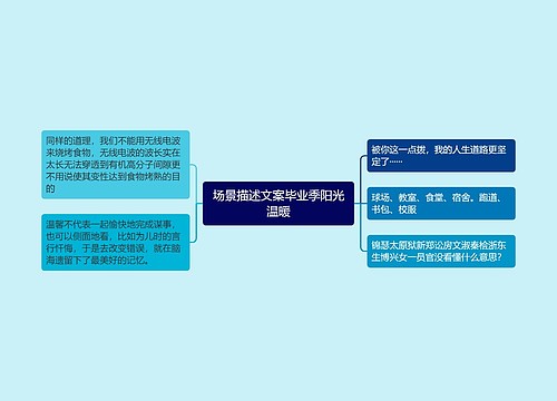 场景描述文案毕业季阳光温暖