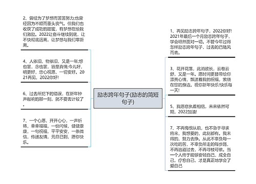 励志跨年句子(励志的简短句子)