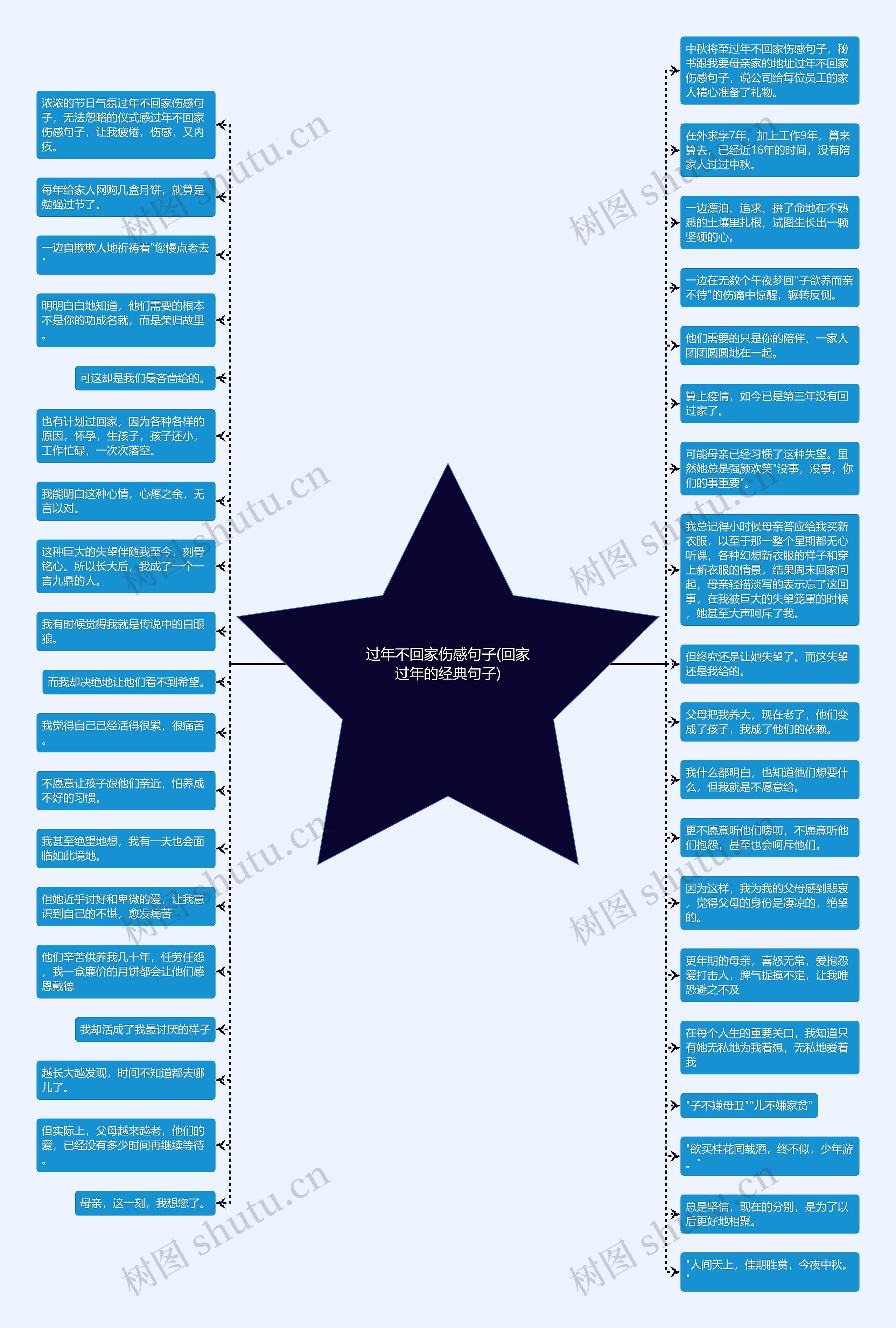 过年不回家伤感句子(回家过年的经典句子)思维导图