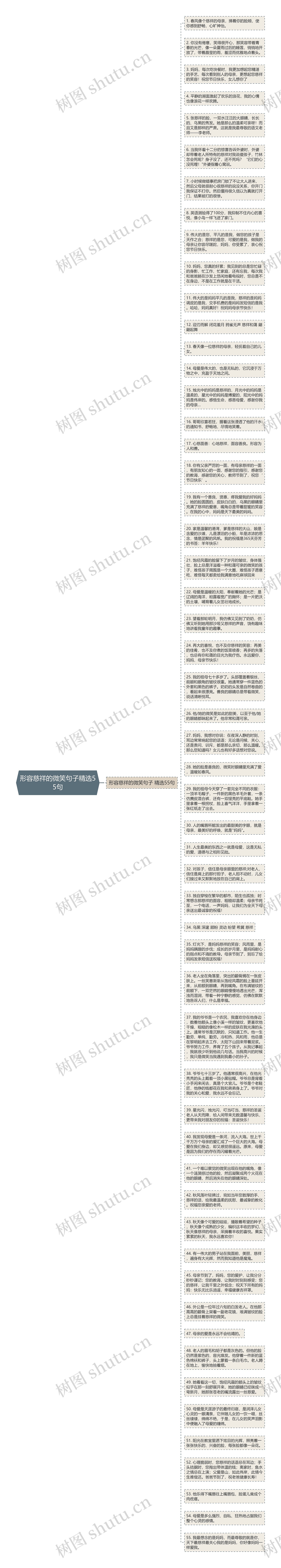 形容慈祥的微笑句子精选55句思维导图