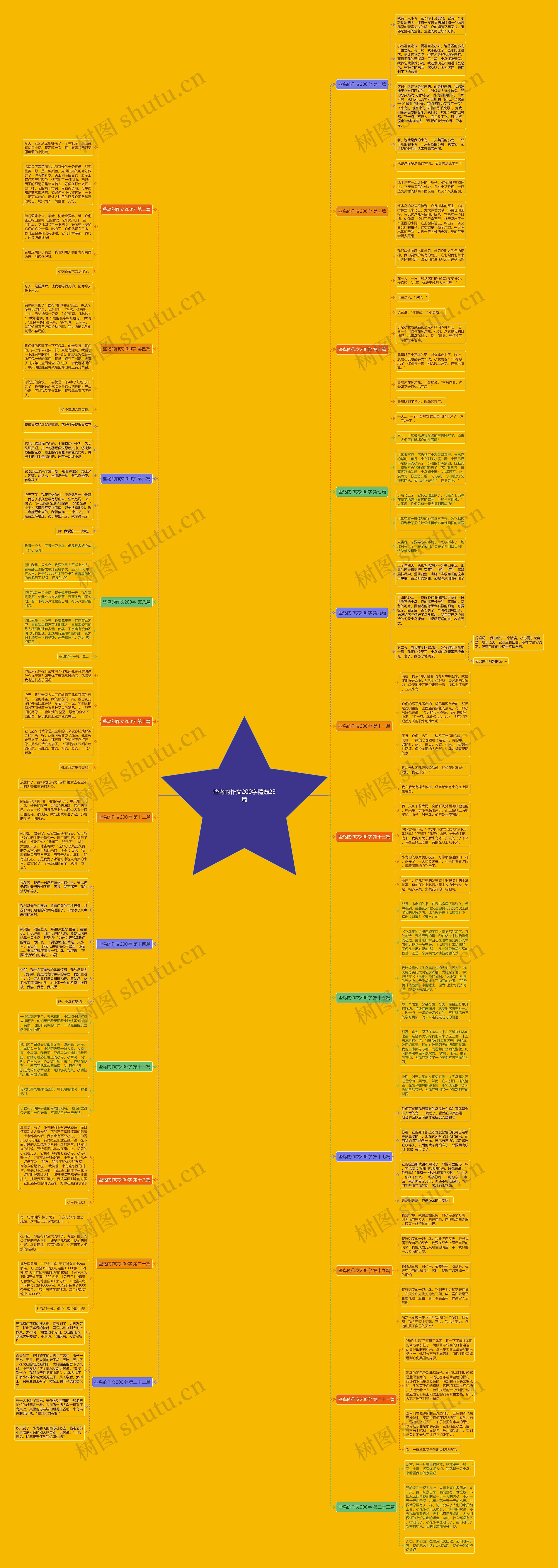 些鸟的作文200字精选23篇思维导图