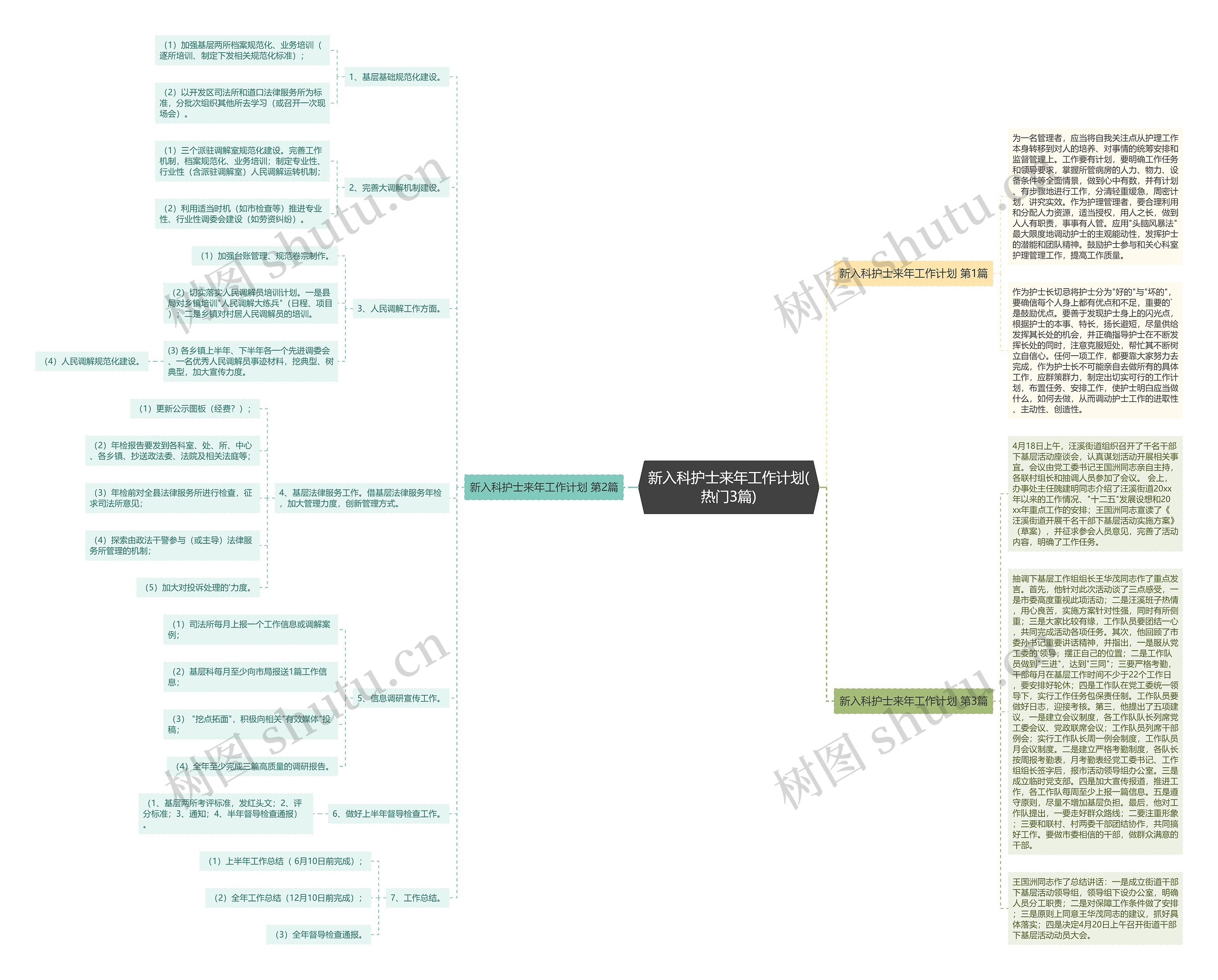 新入科护士来年工作计划(热门3篇)思维导图