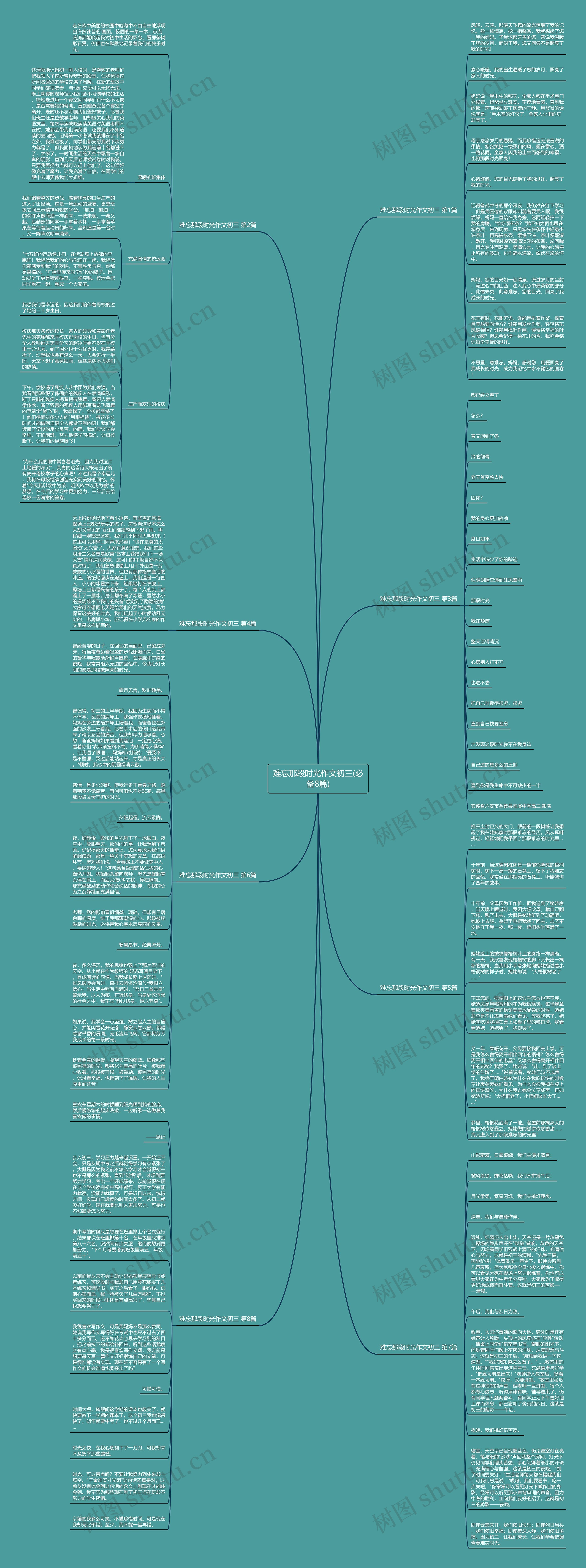 难忘那段时光作文初三(必备8篇)思维导图