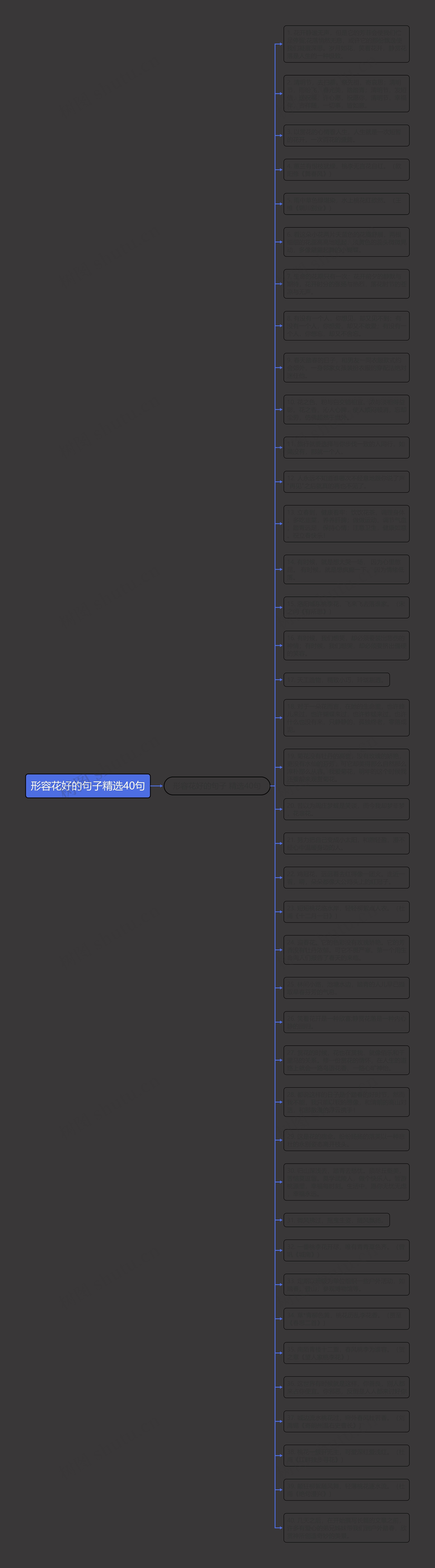 形容花好的句子精选40句思维导图