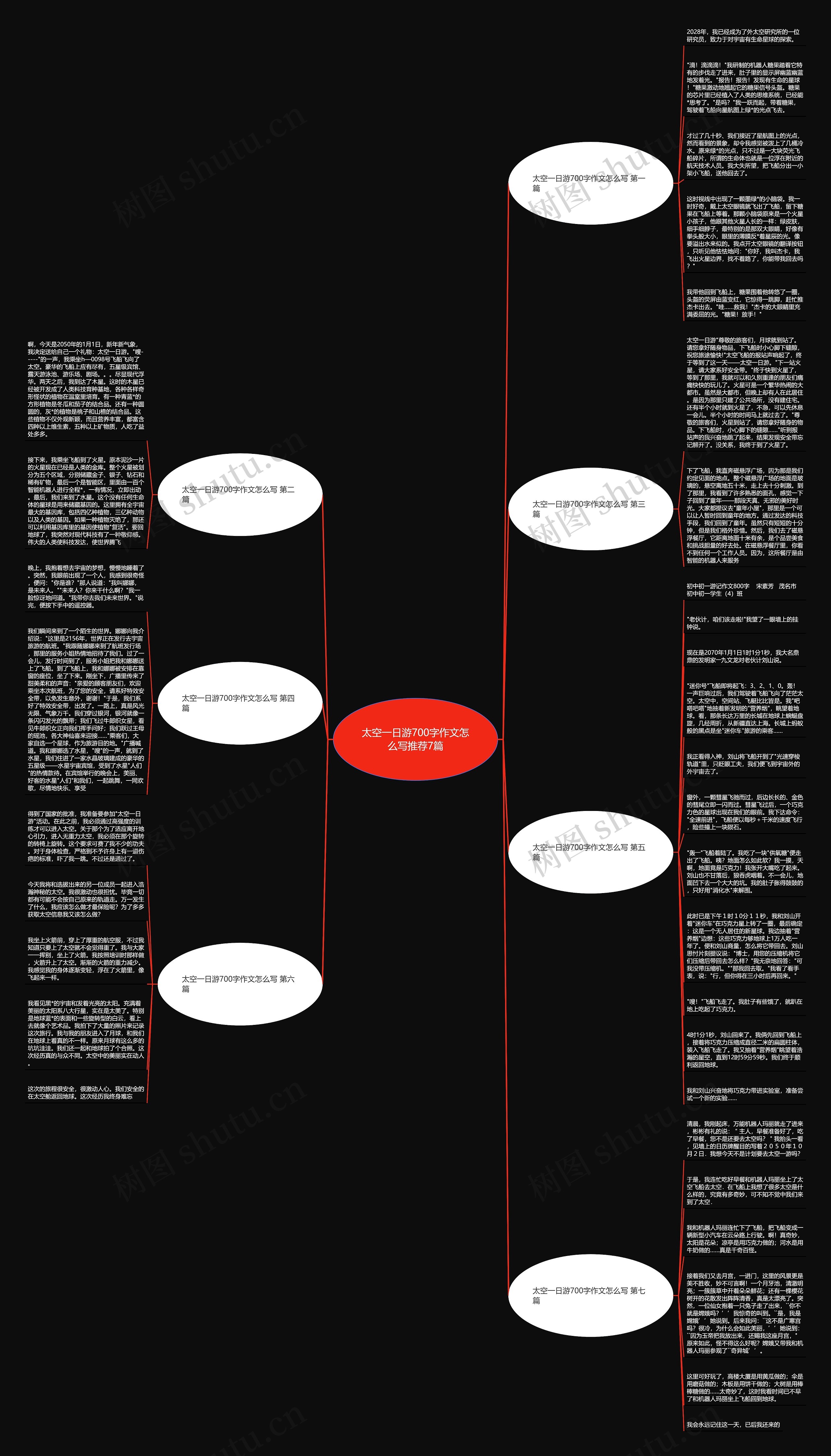 太空一日游700字作文怎么写推荐7篇思维导图