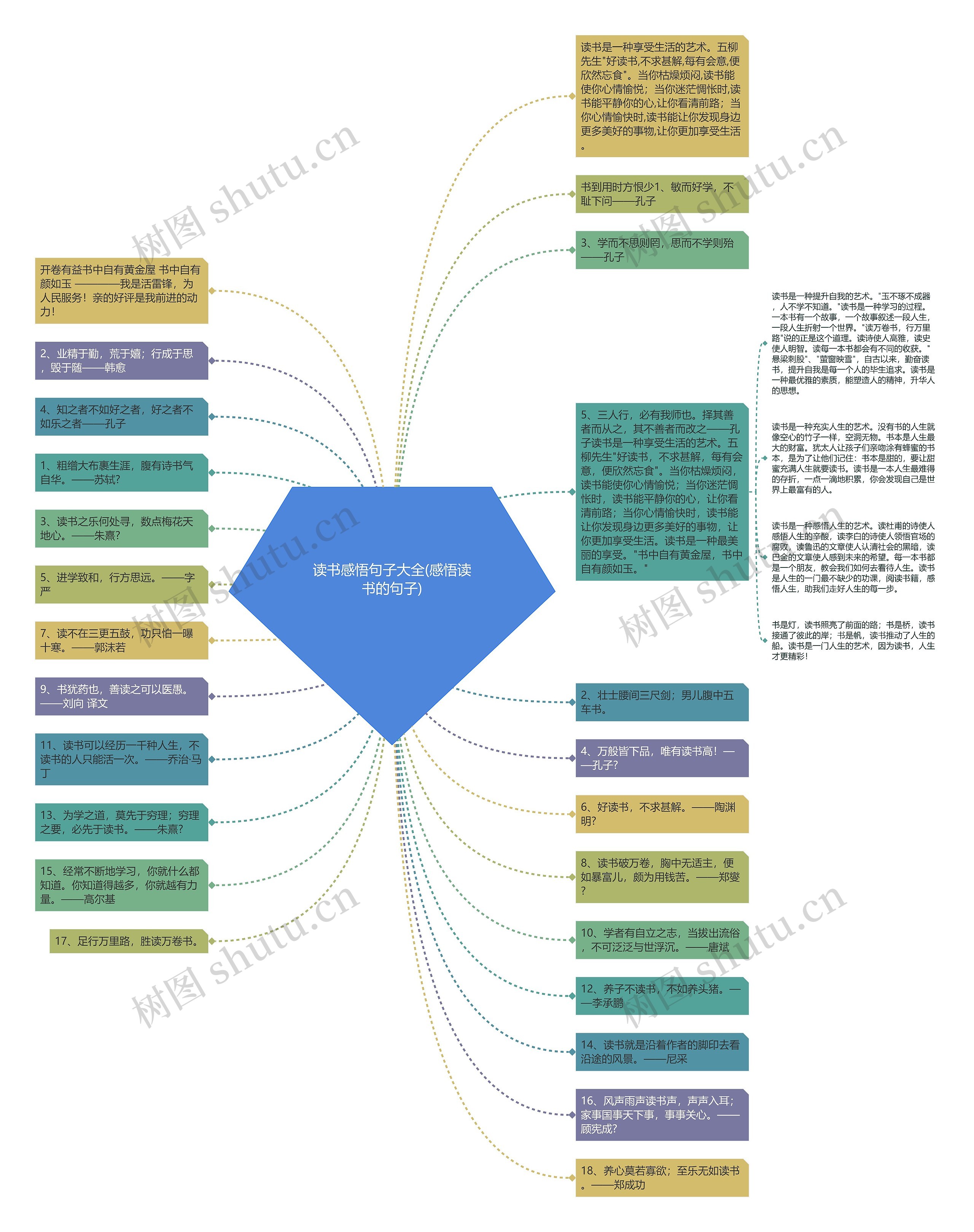 读书感悟句子大全(感悟读书的句子)思维导图