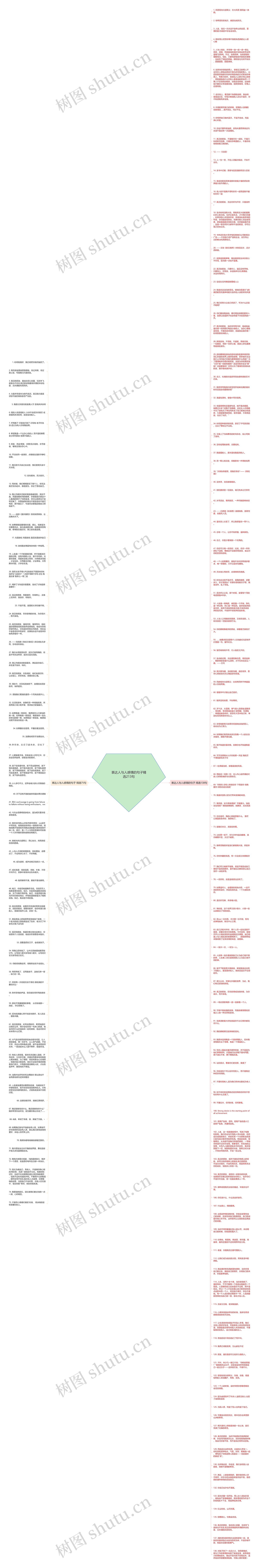 表达人与人感情的句子精选213句思维导图