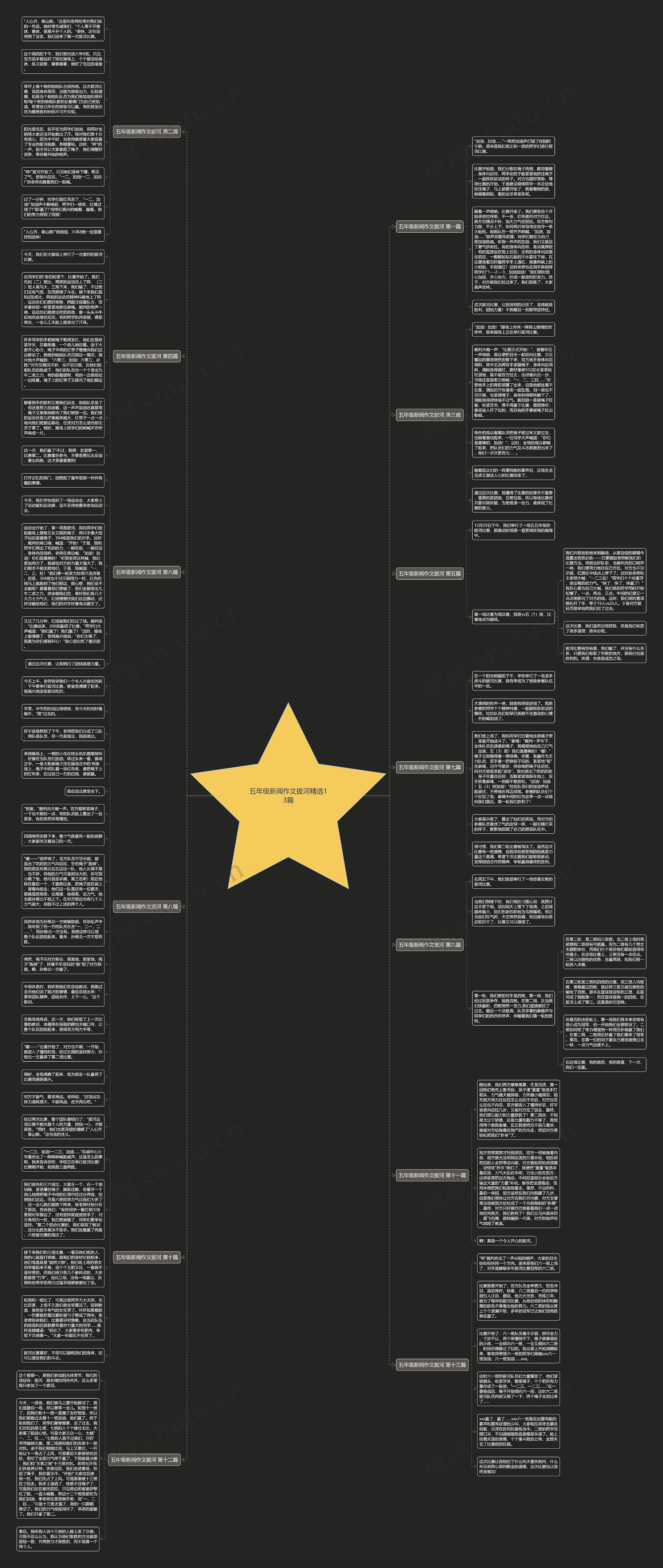 五年级新闻作文拔河精选13篇思维导图