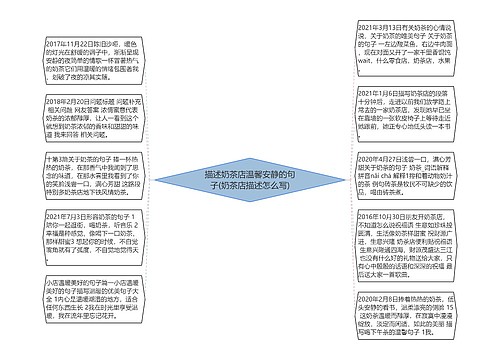 描述奶茶店温馨安静的句子(奶茶店描述怎么写)