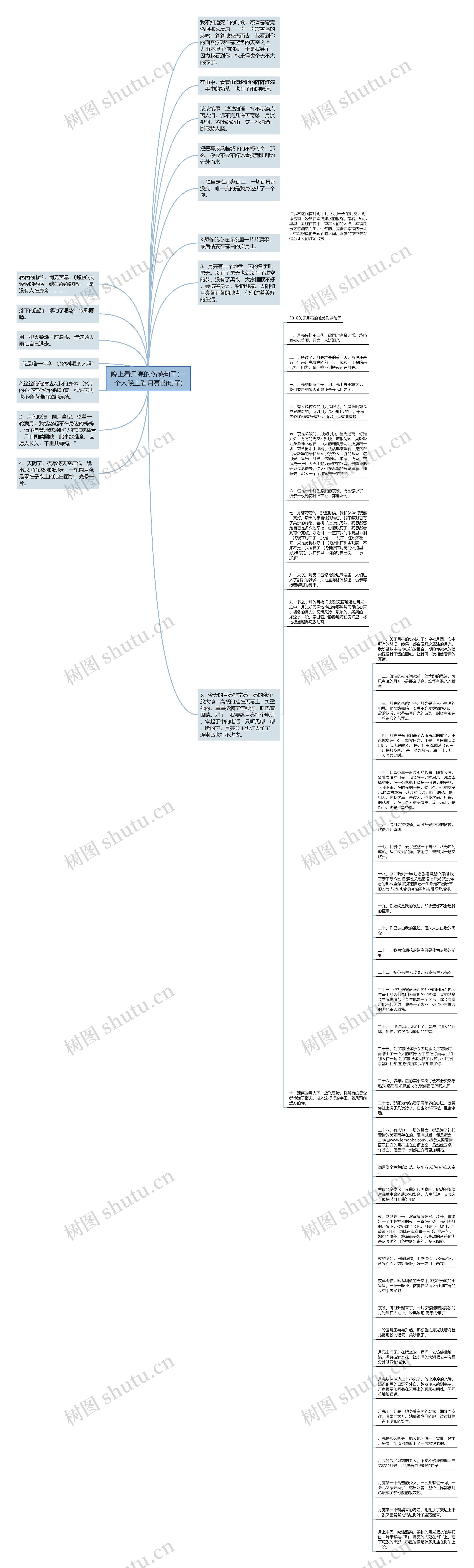 晚上看月亮的伤感句子(一个人晚上看月亮的句子)思维导图