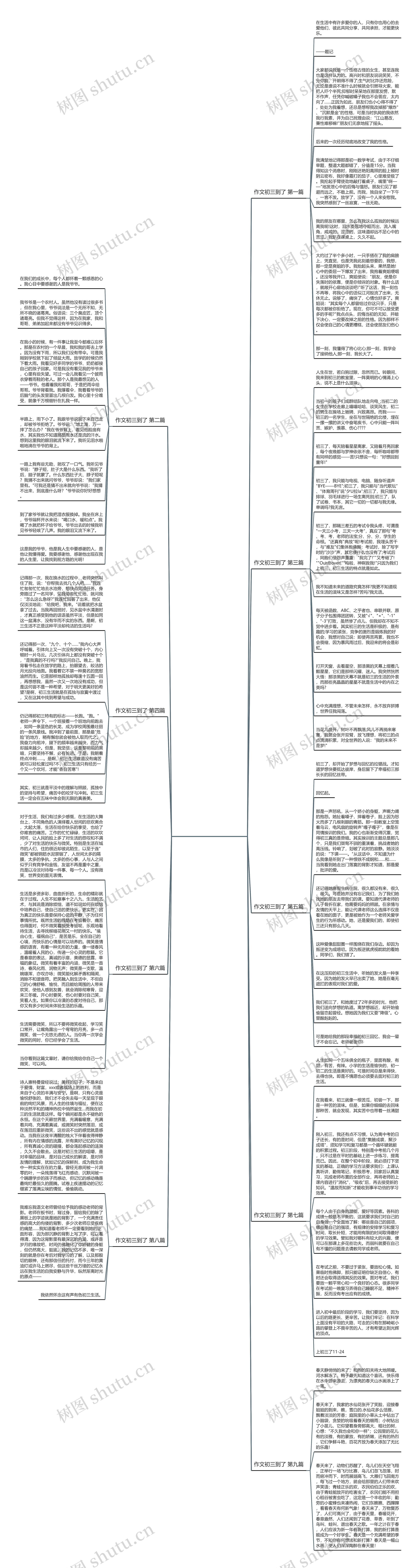 作文初三到了共9篇思维导图