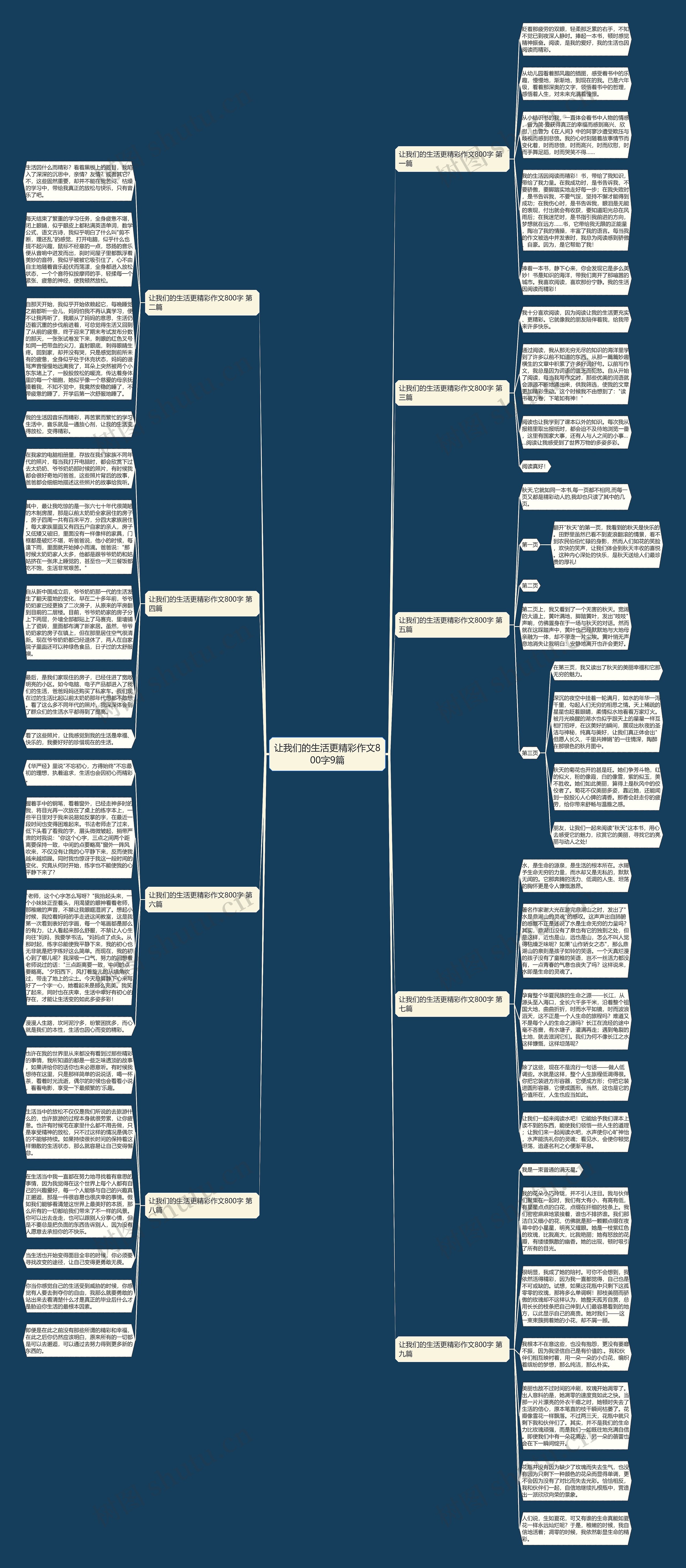 让我们的生活更精彩作文800字9篇思维导图