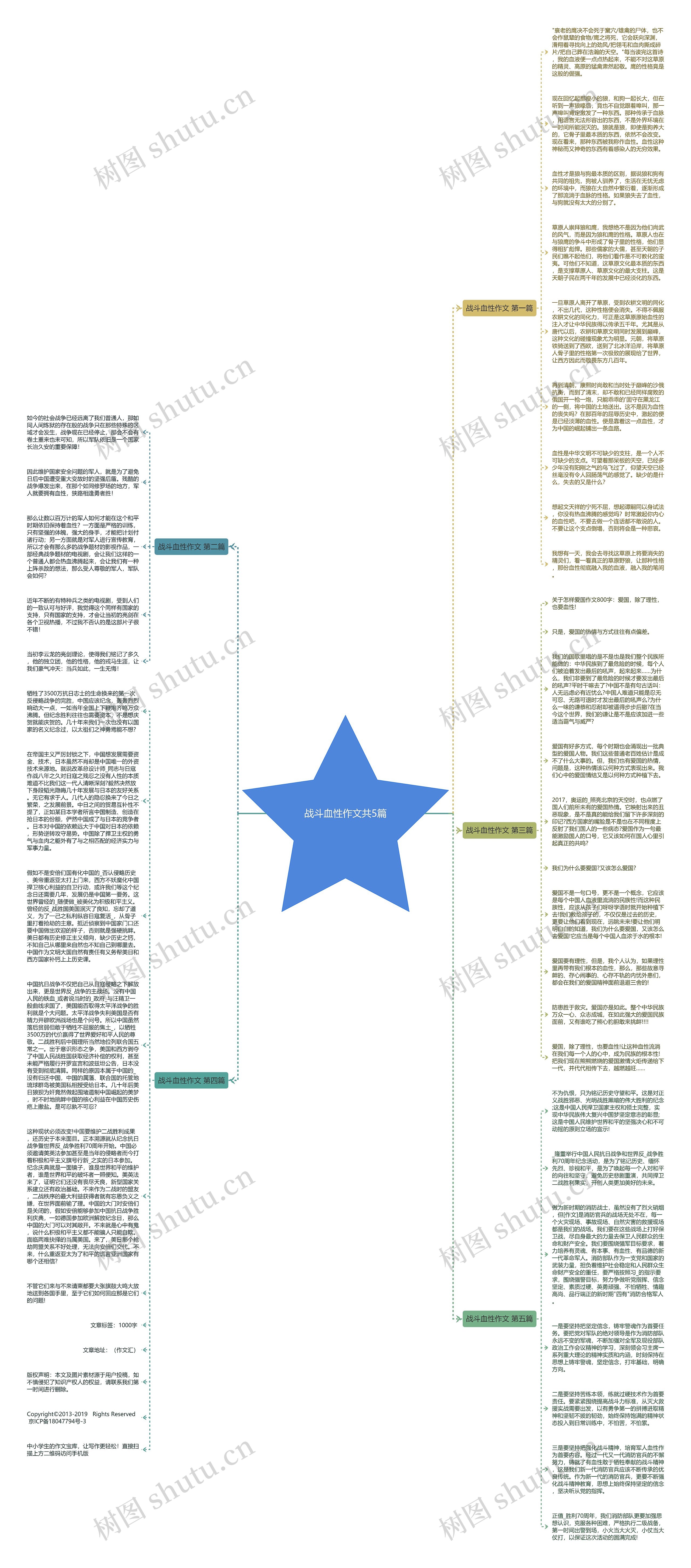 战斗血性作文共5篇思维导图