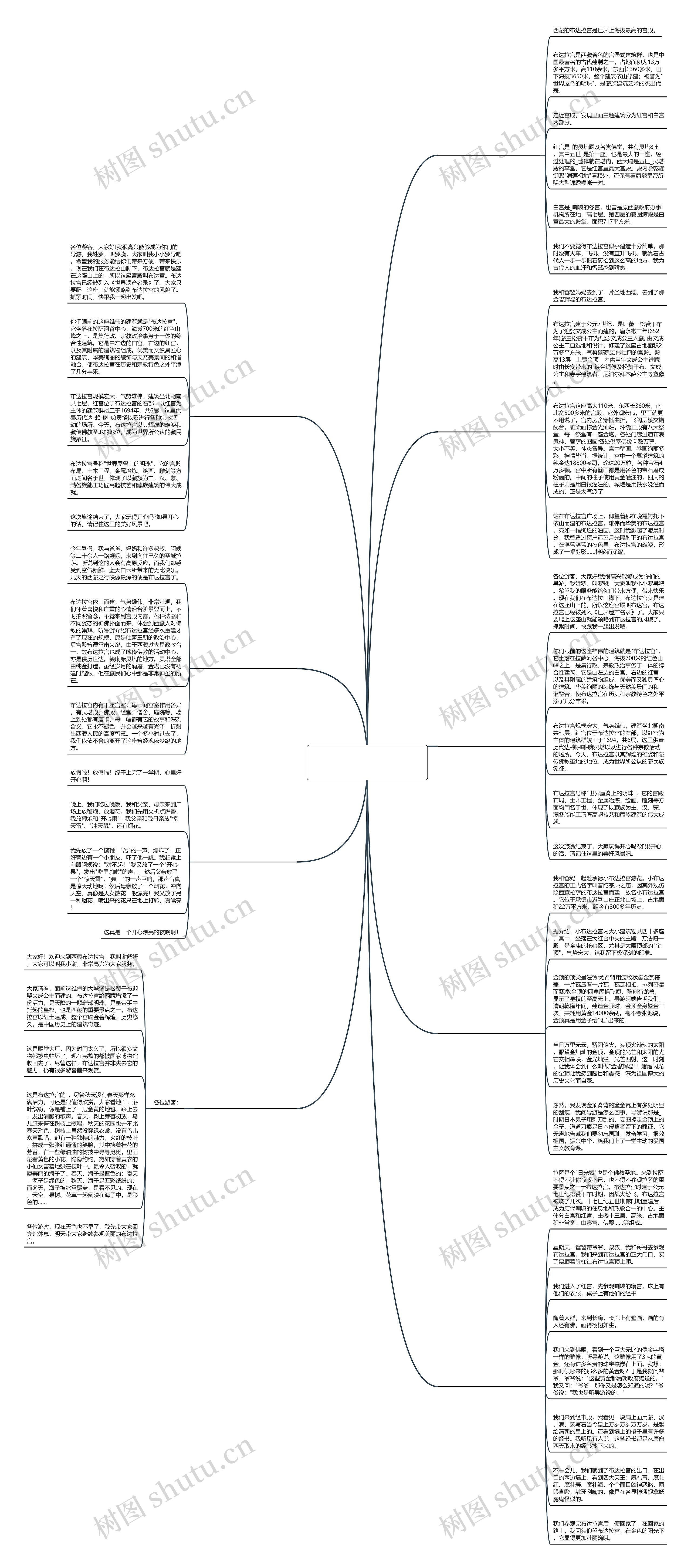 写三年级作文布达拉宫(通用9篇)思维导图