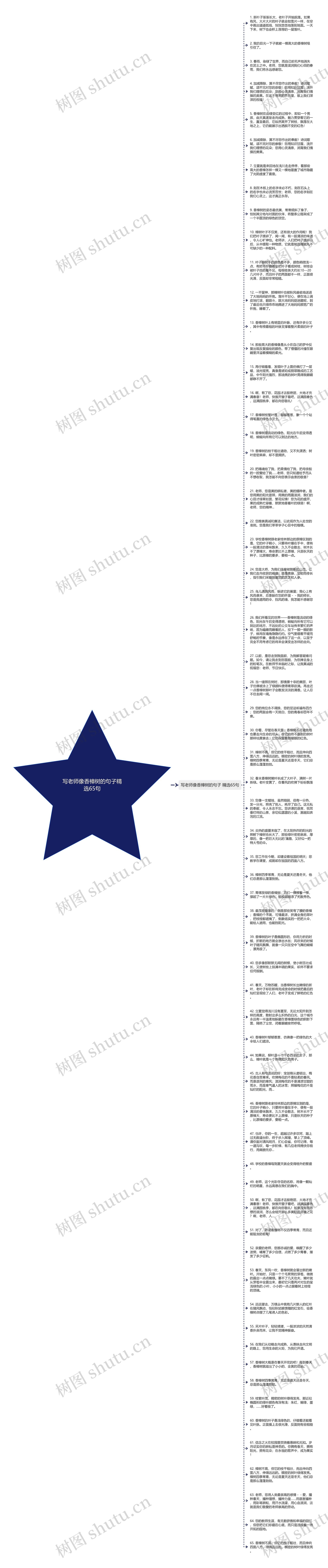 写老师像香樟树的句子精选65句思维导图