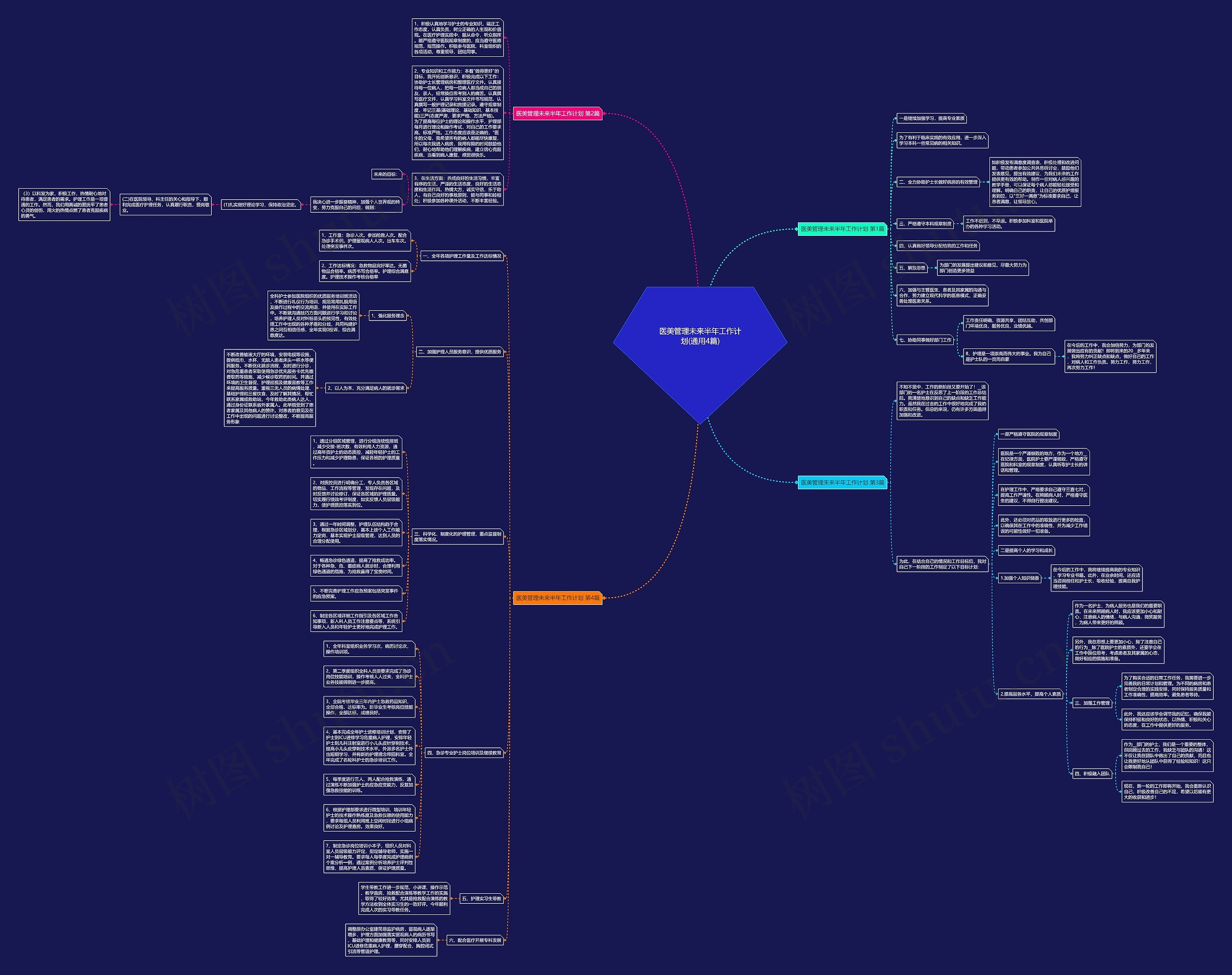 医美管理未来半年工作计划(通用4篇)思维导图